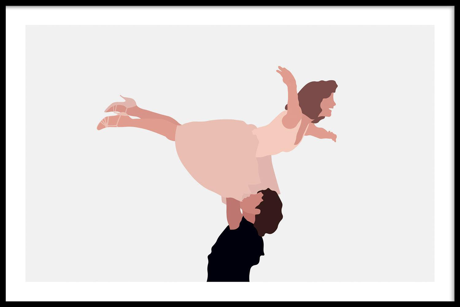 Walljar poster ingelijst - Dirty Dancing Poster ingelijst - 70 x 100 cm