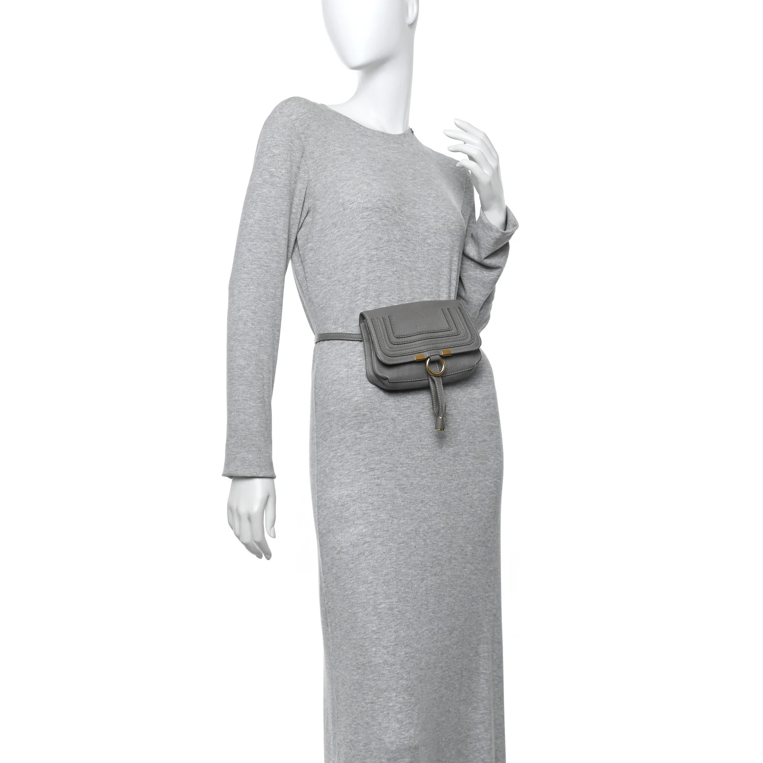 Calfskin Marcie Convertible Belt Bag Cashmere Grey