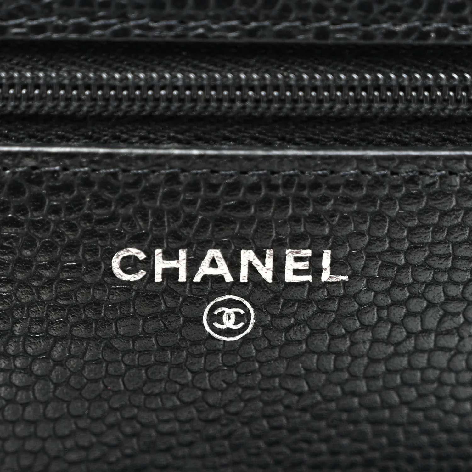 Caviar Quilted Wallet on Chain WOC Black - Top Club