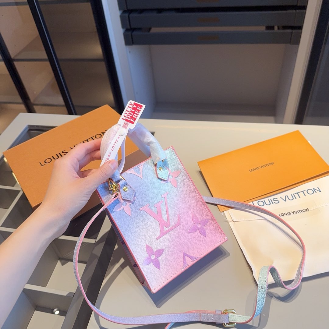 louis new arrival pink mini tote bag size: 14*17*5 cm - Top Club