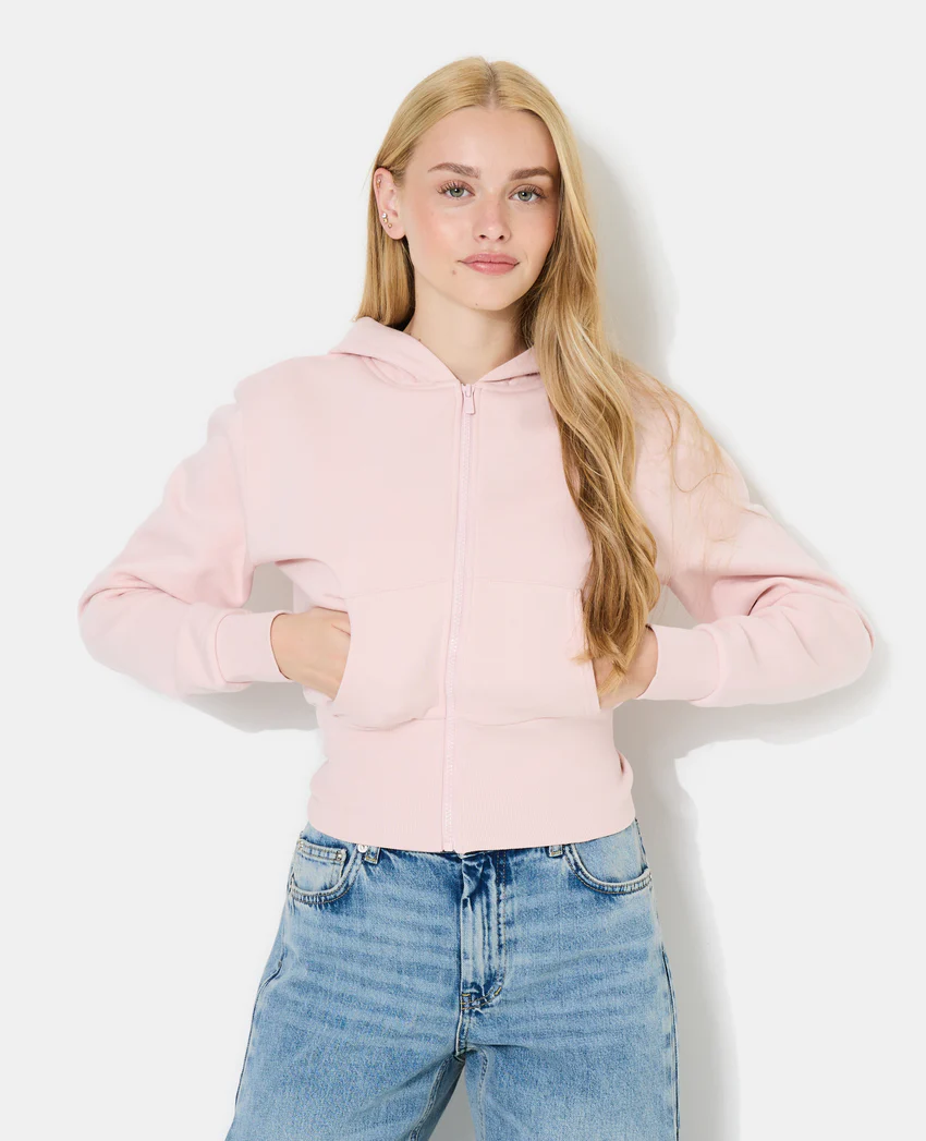 Pimkie Sweat court zippé avec capuche