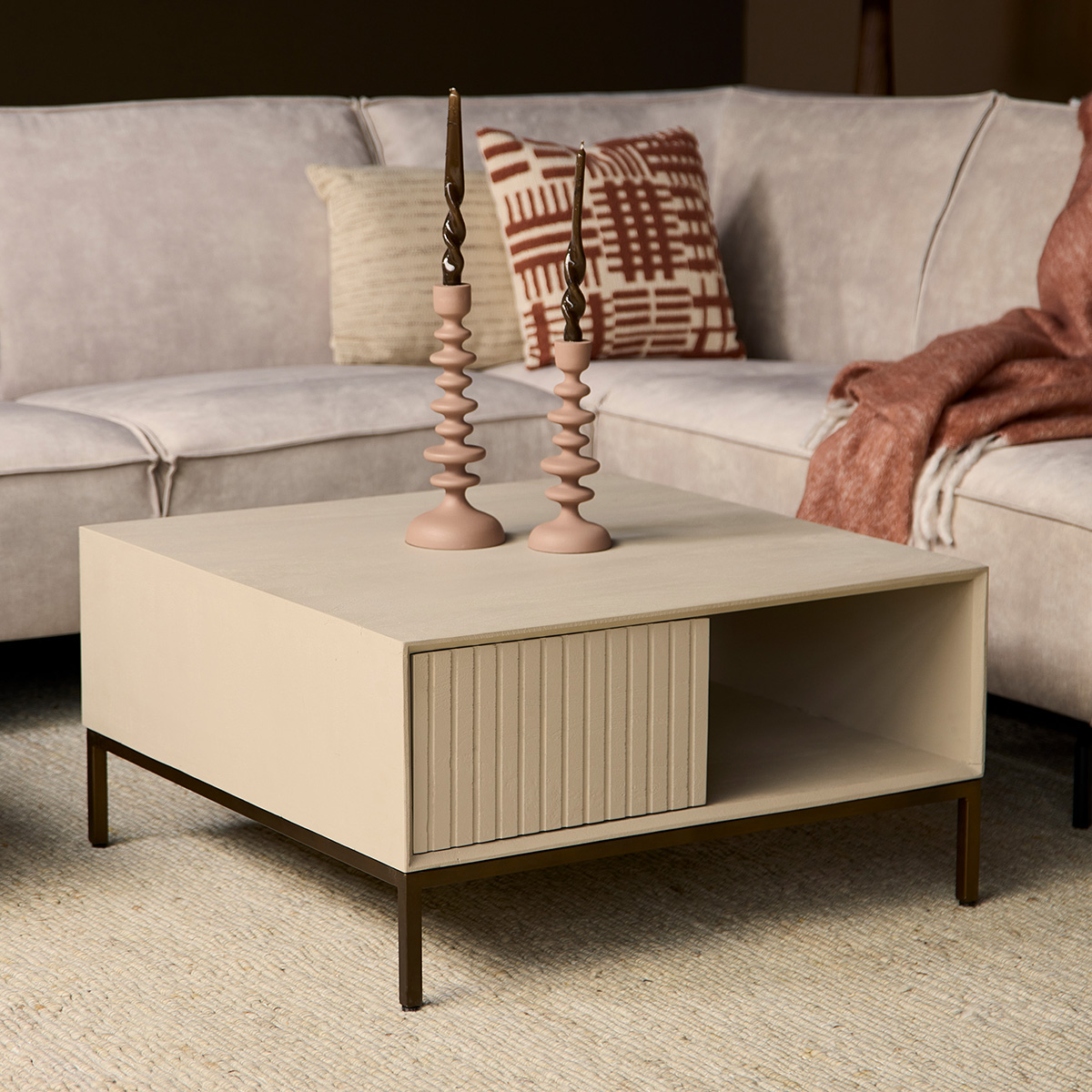 Salontafel De Bokke Vierkant Witzand