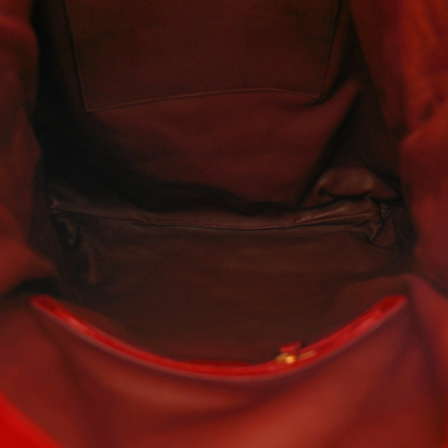 Calfskin Polly Tote Red - Top Club