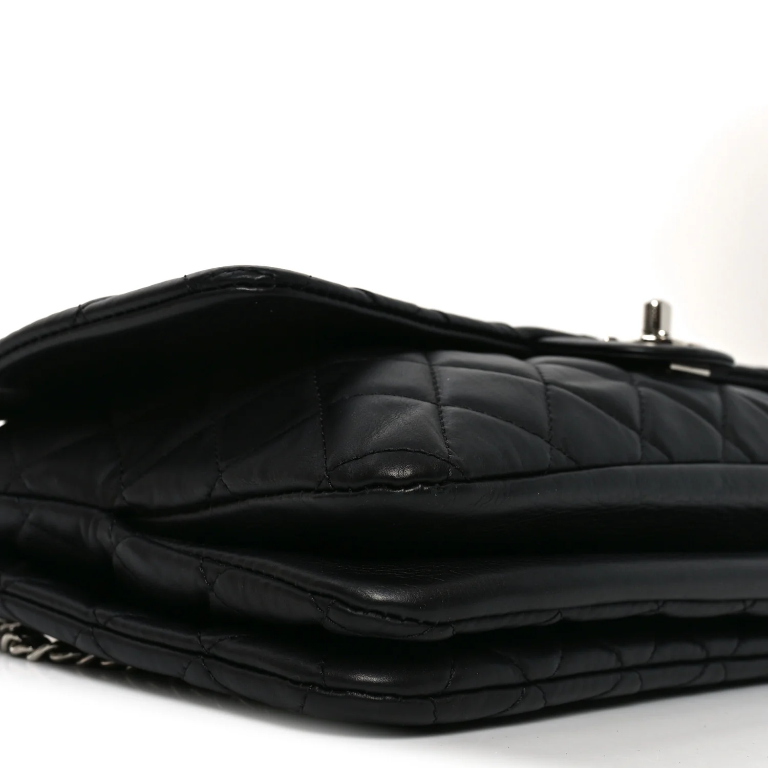 Lambskin Quilted Jumbo Chanel 3 Flap Bag Black - Top Club