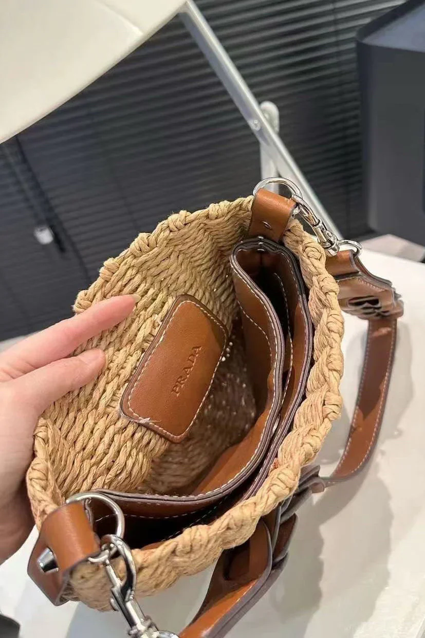 Prada Woven Bucket Bag - Top Club