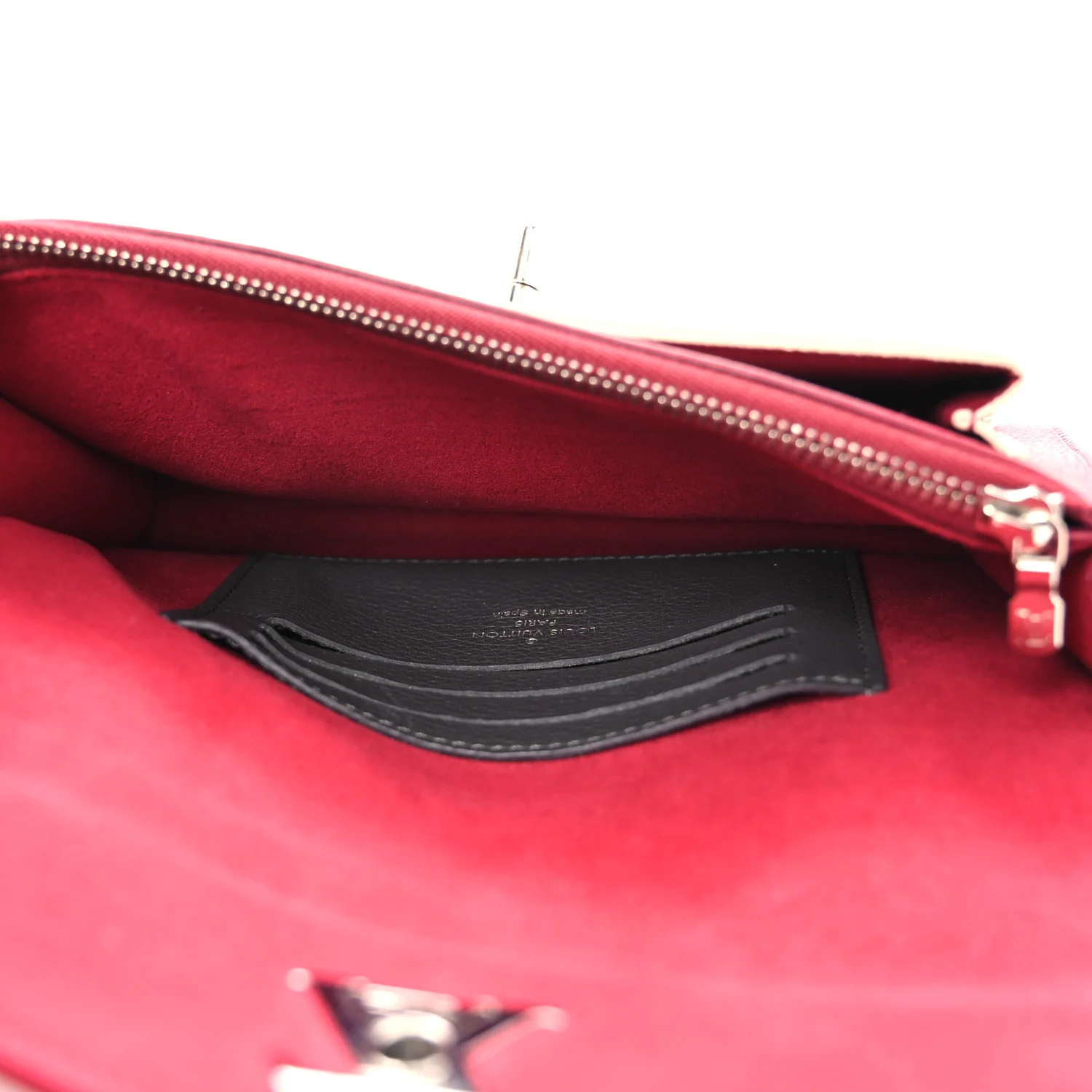 Calfskin My Lockme Chain Pochette Lie De Vin Etain Creme - Top Club