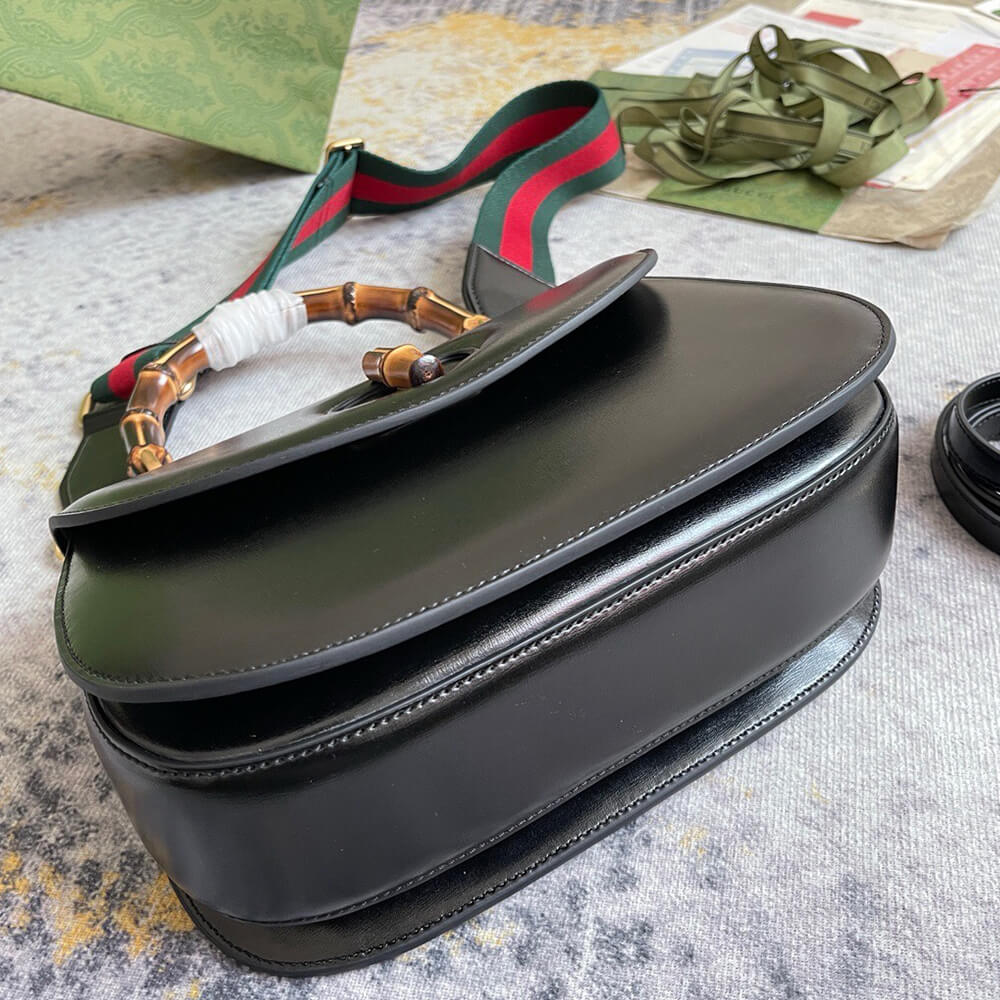GUCCI BAMBOO 1947 JUMBO GG SMALL TOP HANDLE BAG - Top Club