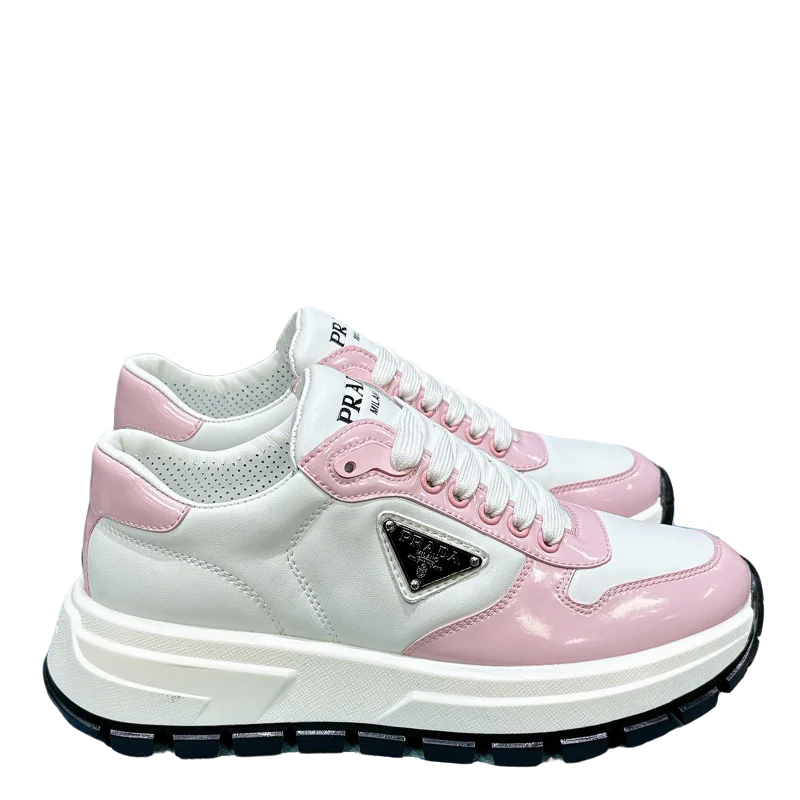 Prada Pink And White Chunky Platform Sneakers For Fashion - Sneaker Replica Workshop