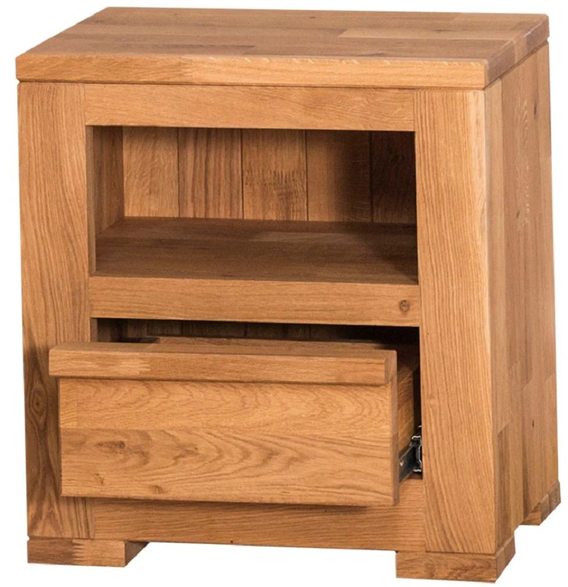 Country house style bedside table with drawer natural colors 47 x 32 x H. 50 cm - country house style bedroom furniture