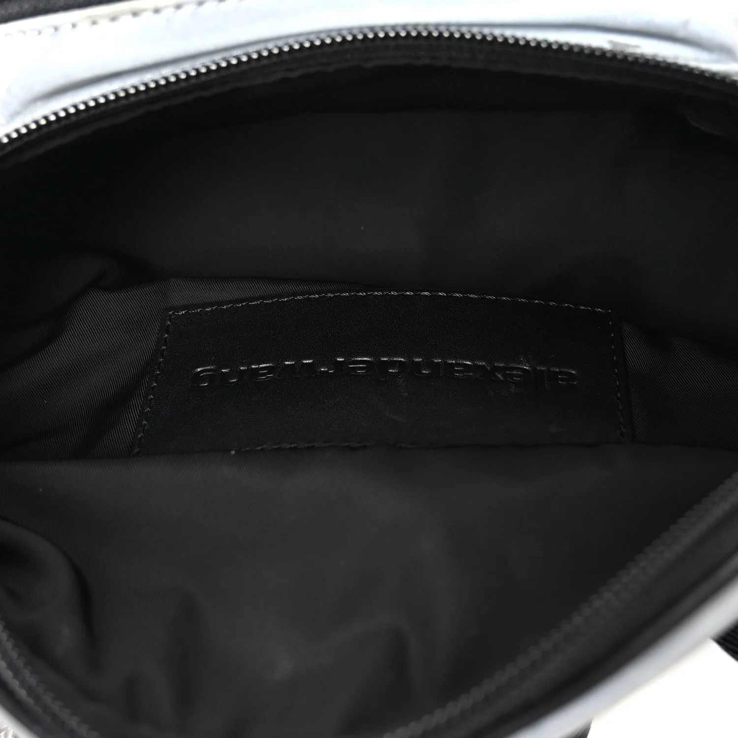 Nylon Logo Printed Attica Belt Bag Reflective Silver - Top Club