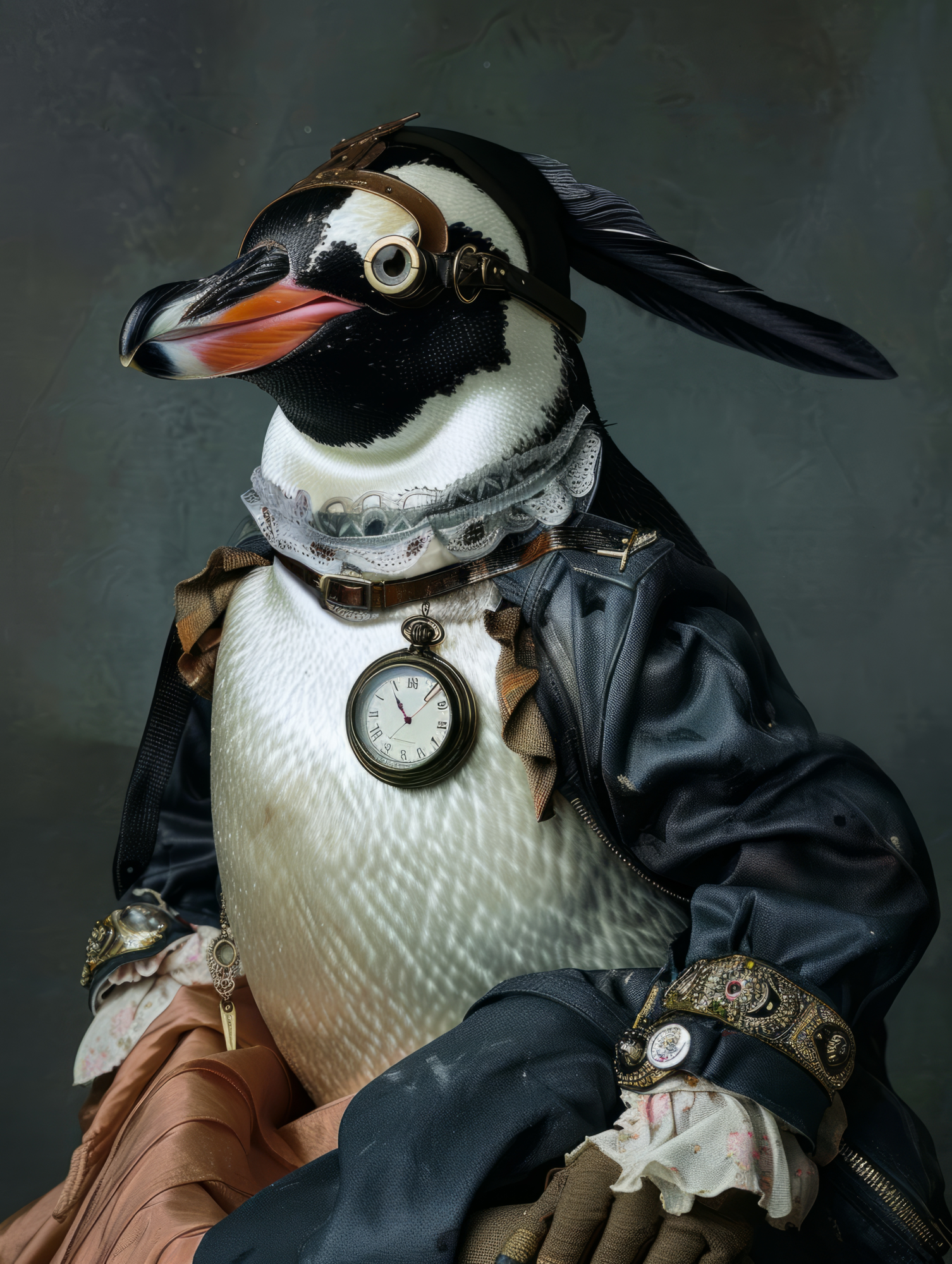 Canvas schilderij van een Pinguïn 100x200 cm