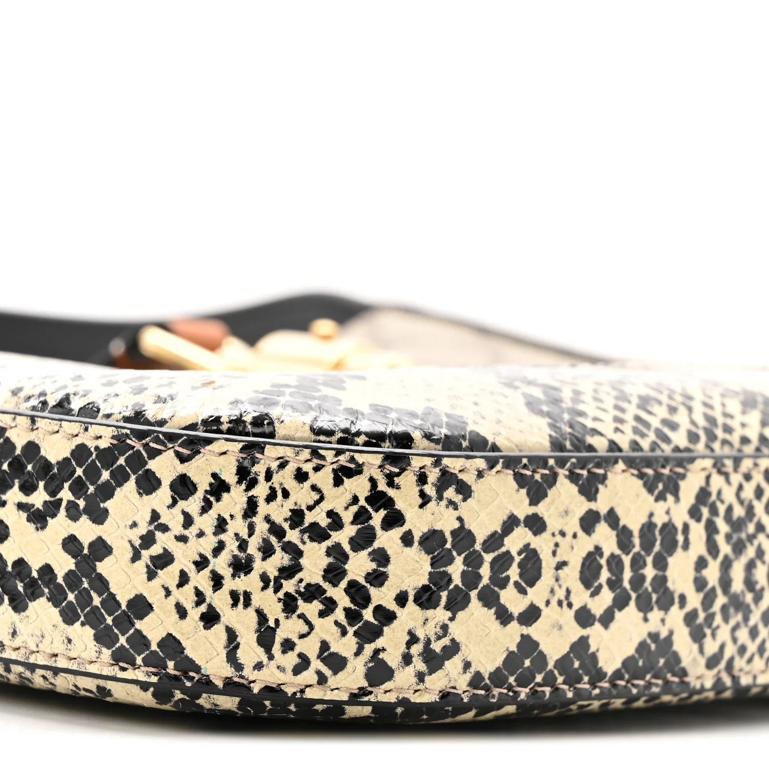 GG Supreme Monogram Snakeskin Small Jackie 1961 Hobo Beige Ebony - Top Club