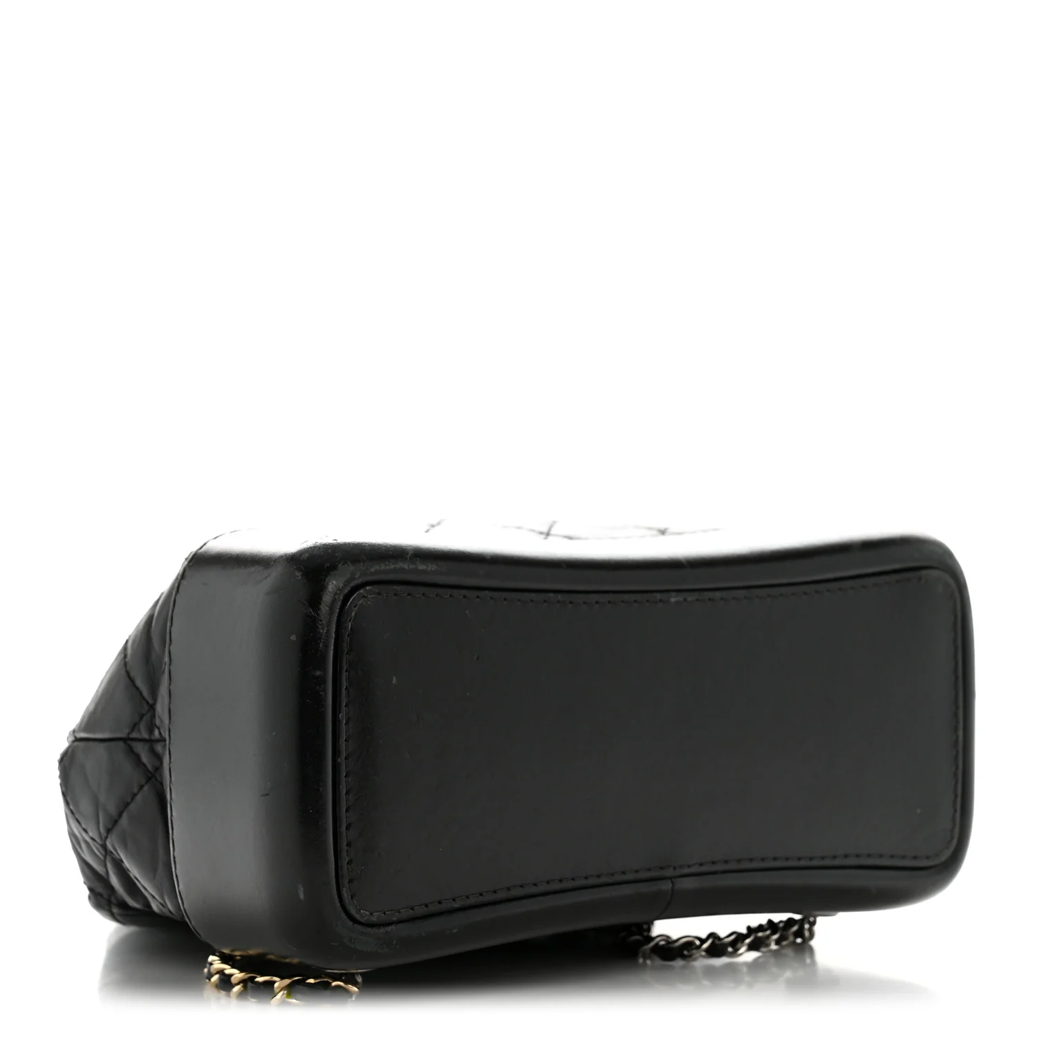 Aged Calfskin Quilted Small Gabrielle Backpack Black - Top Club