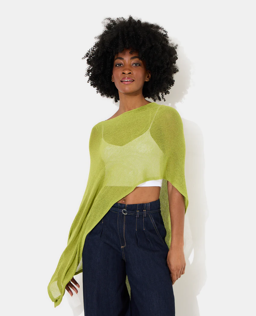 Pimkie Pull châle asymétrique en maille ajourée