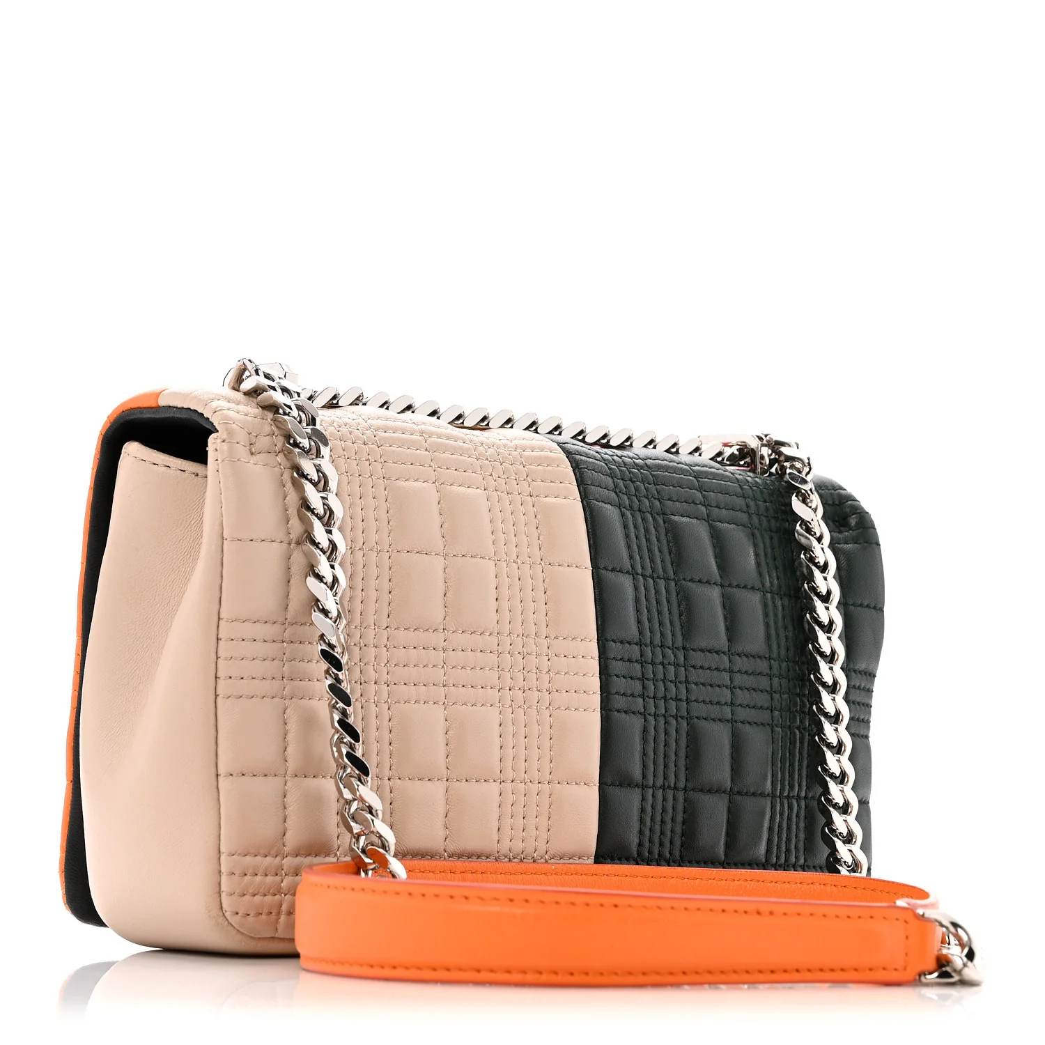 Lambskin Quilted Small Lola Bag Bright Red Orange - Top Club