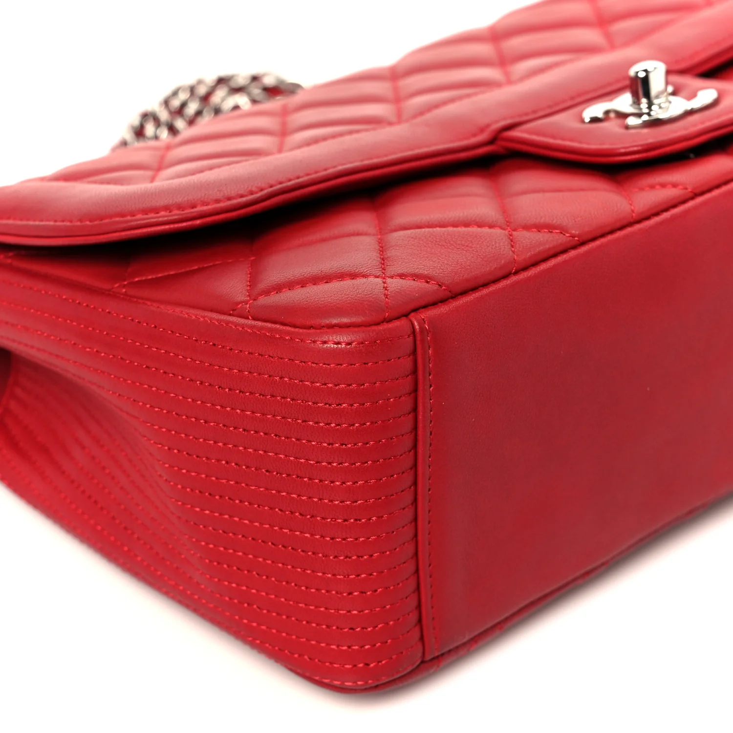 Lambskin Medium Coco Rider Flap Red - Top Club