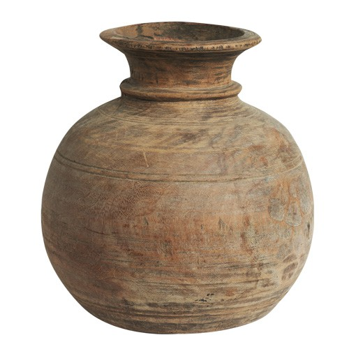 Houten pot/vaas bol
