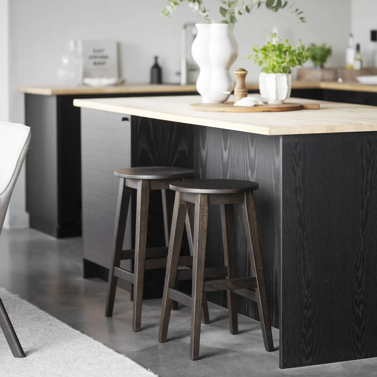 Houten barkruk Austin - zithoogte 65 cm Walnoot