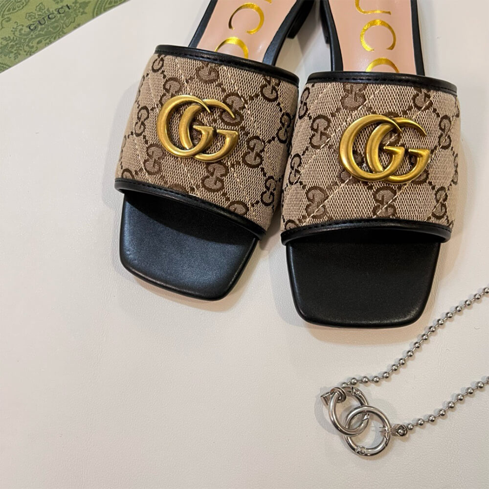 GUCCI Jolie GG Canvas Slides - Top Club