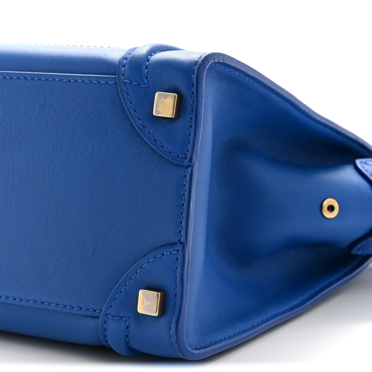 Smooth Calfskin Micro Luggage Royal Blue - Top Club