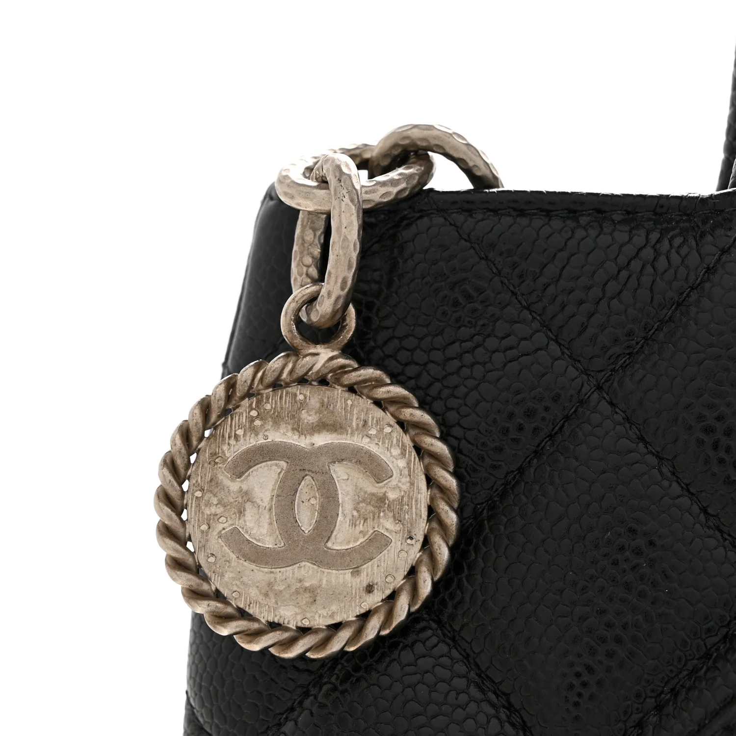 Caviar Quilted Medallion Tote Black - Top Club