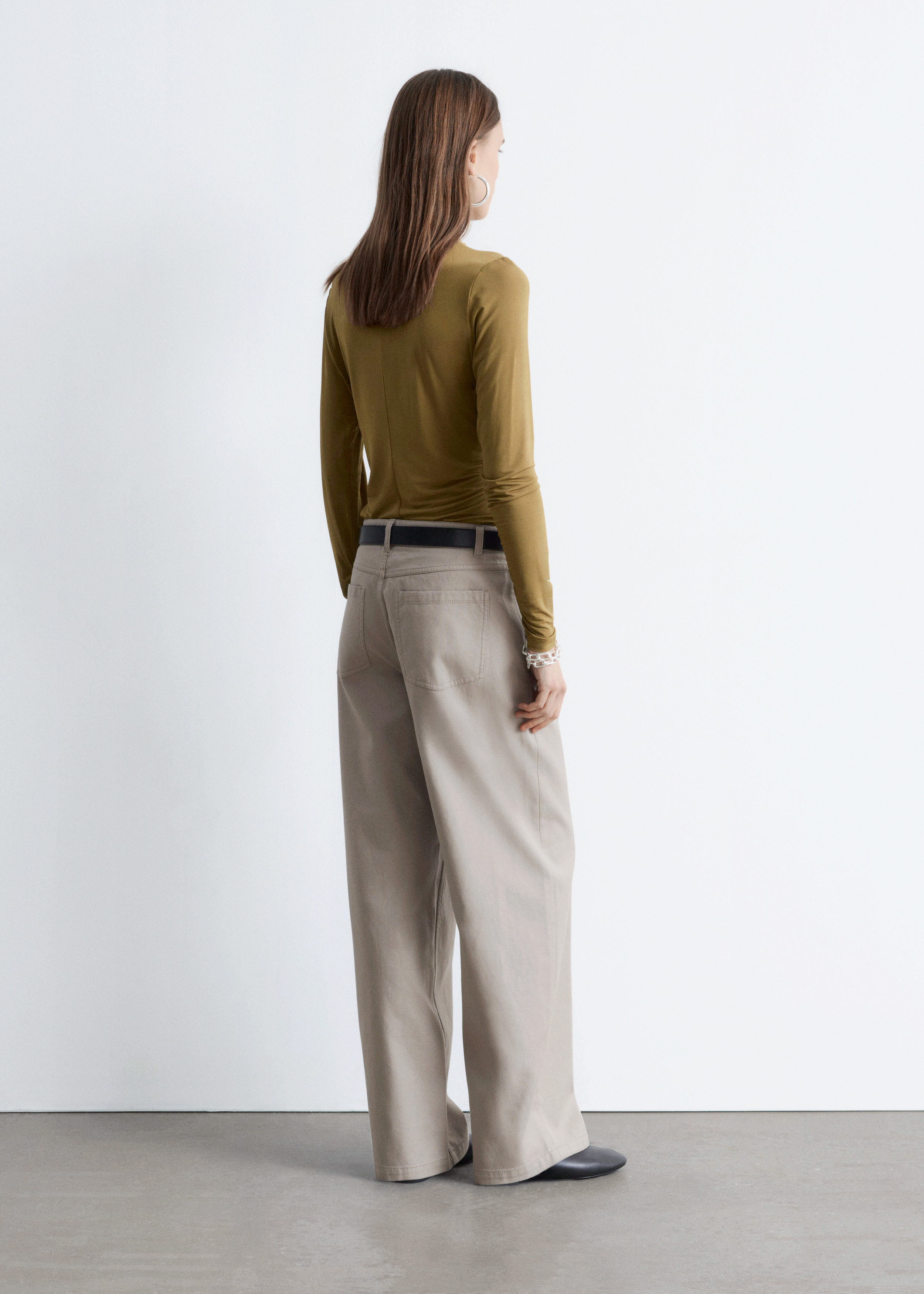 & Other Stories WIDE-LEG TWILL TROUSERS