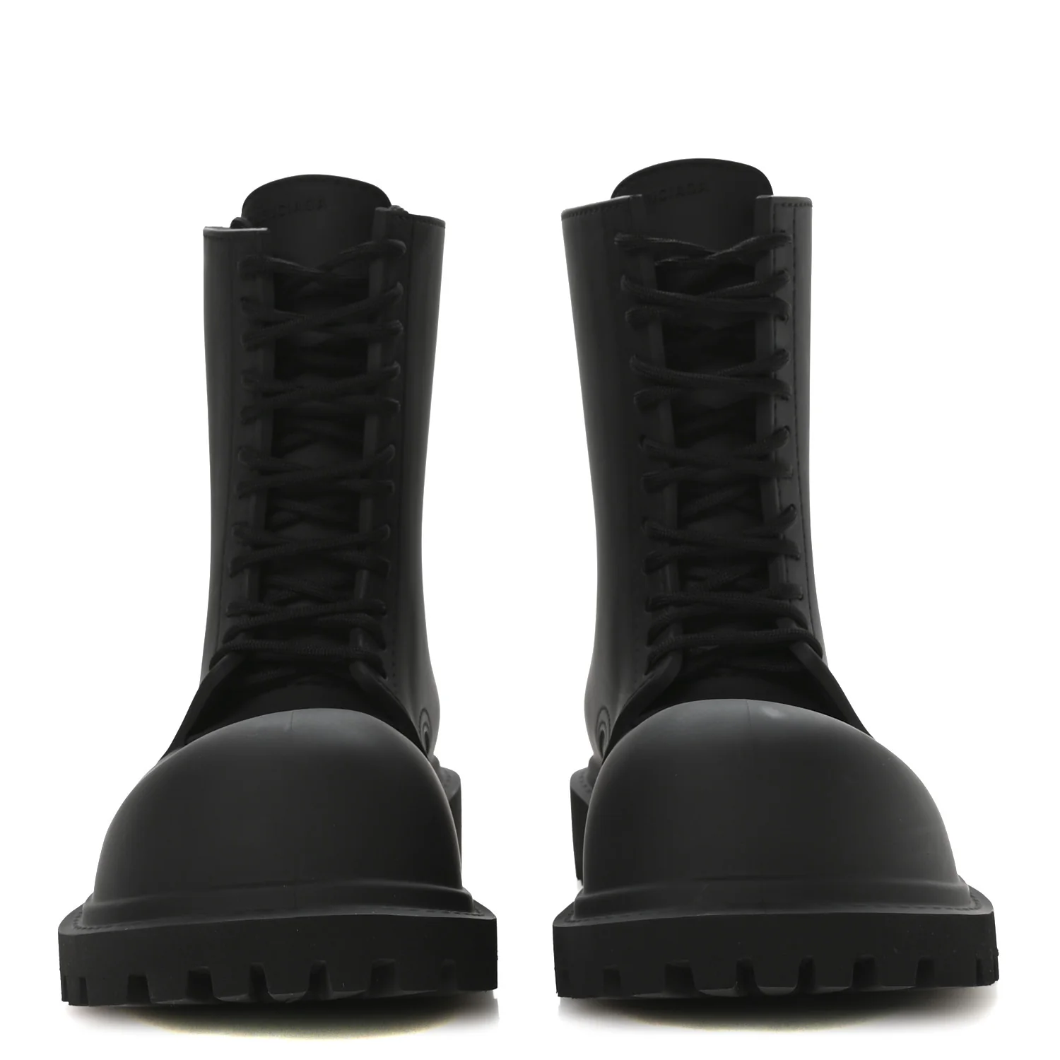 Rubber Mens Steroid Lace Up Boots 41 Black - Top Club