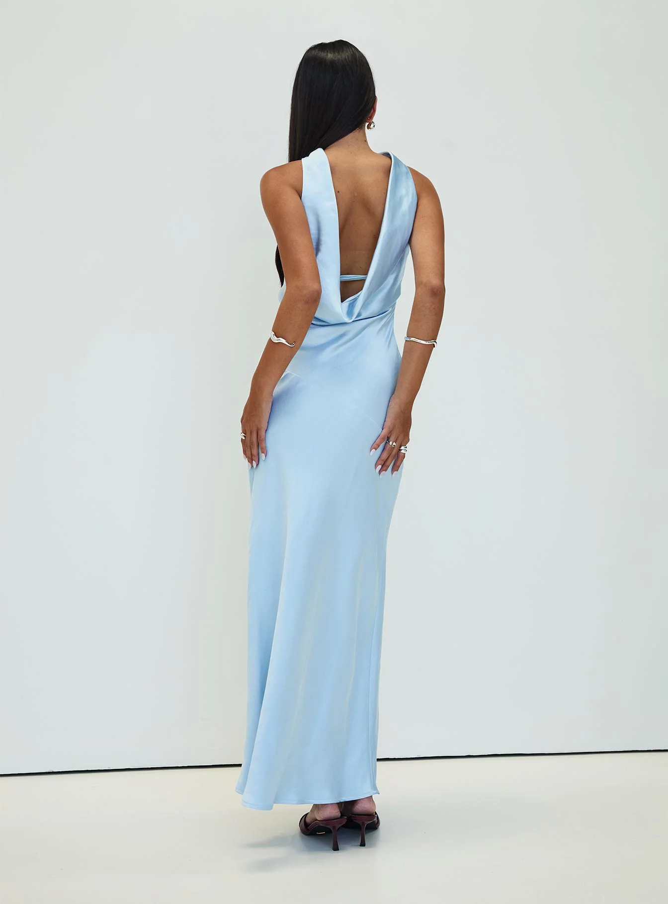 Legacies Strapless Maxi Dress Icy Blue Petite