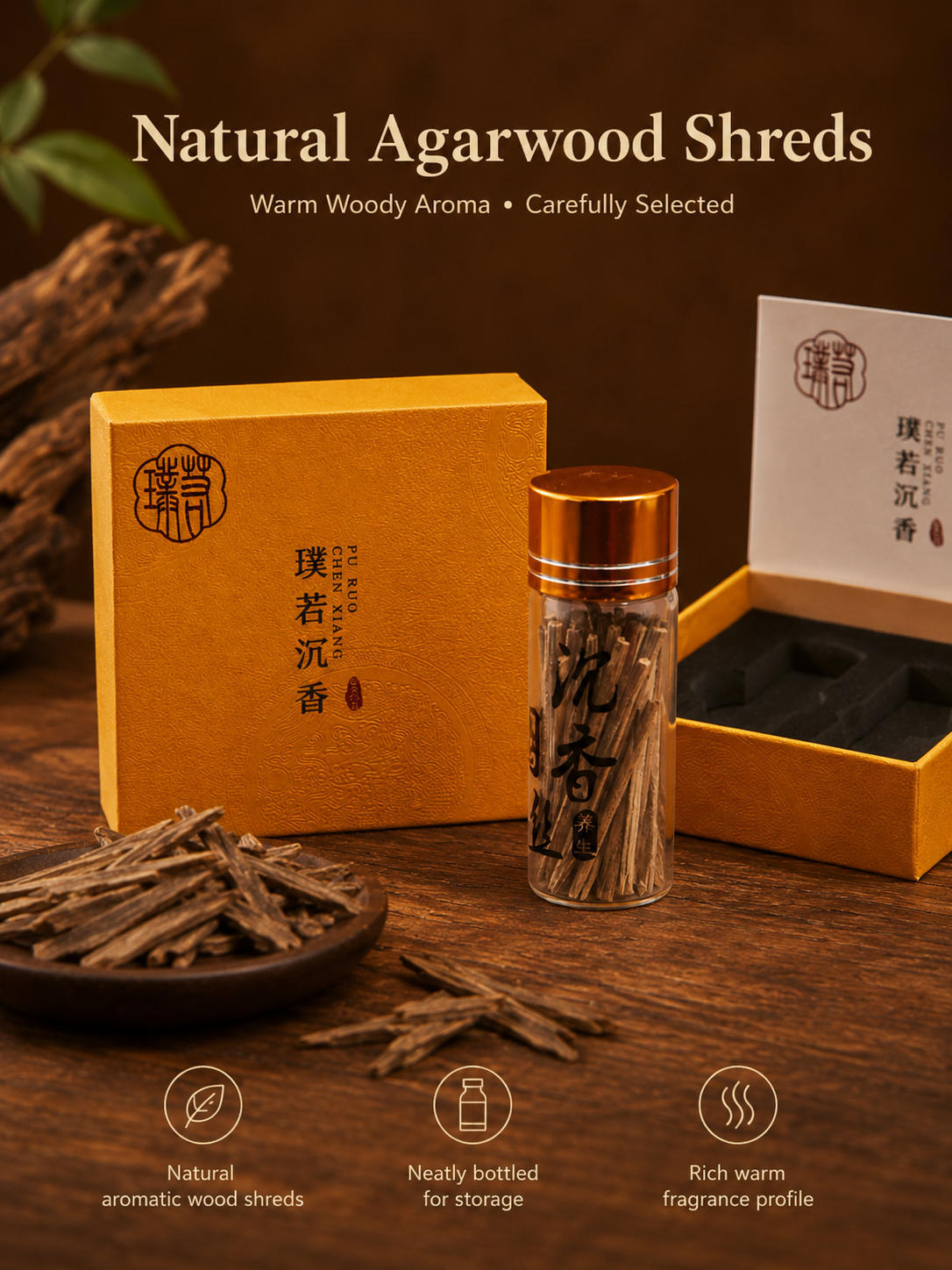 Premium Agarwood Incense Shreds Gift Set