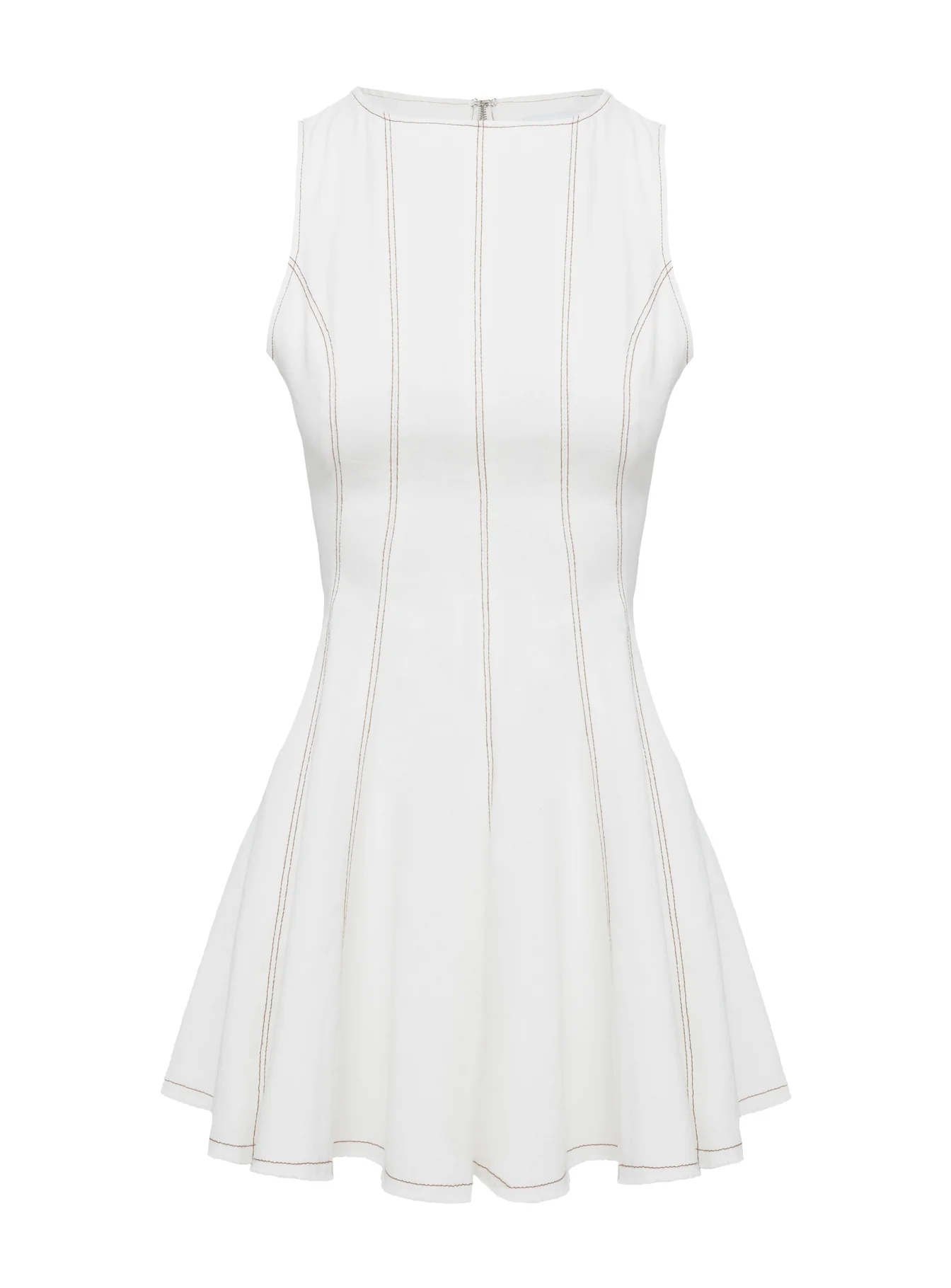 Composure Pleat Mini Dress White