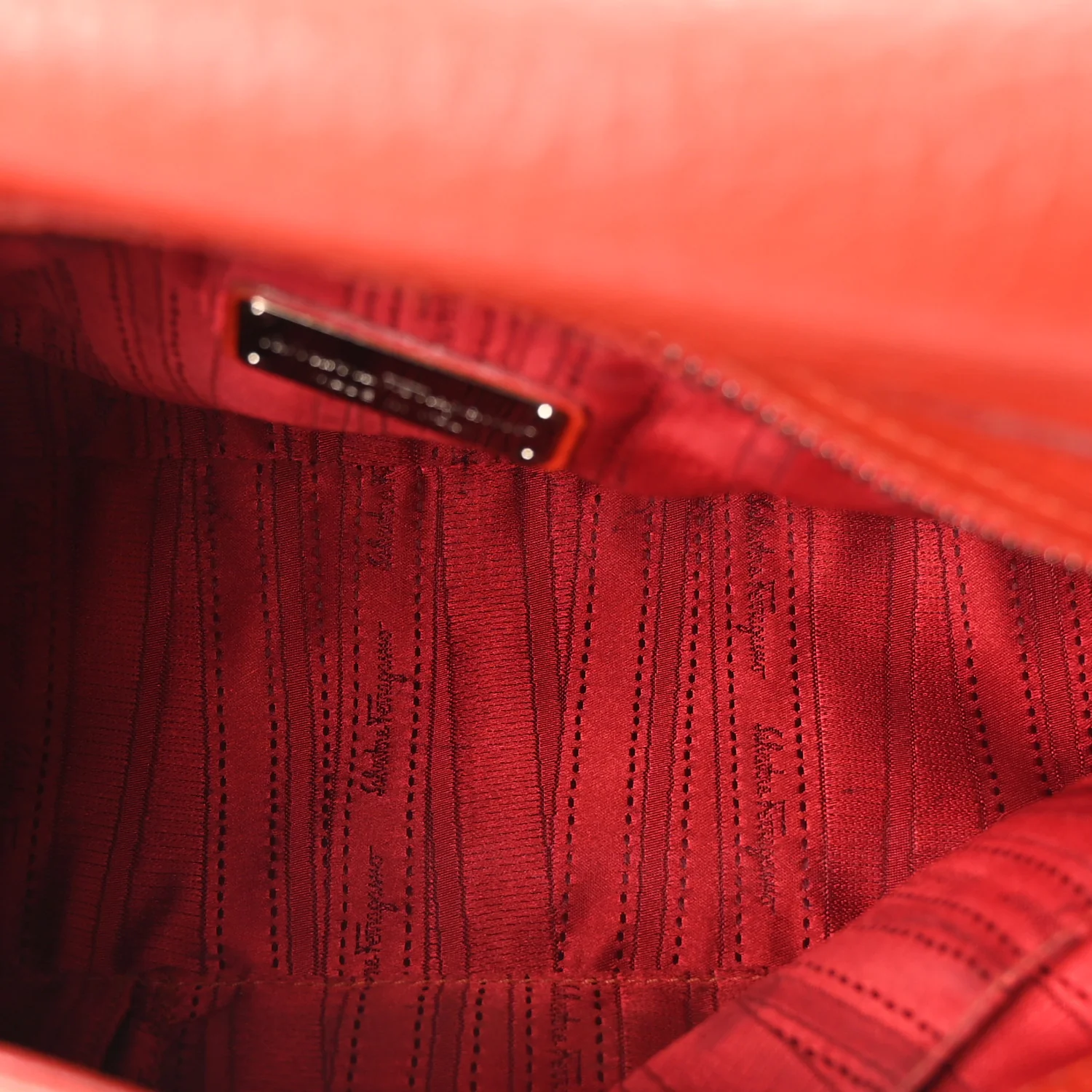 Grained Calfskin Large Sofia Satchel Sunset - Top Club