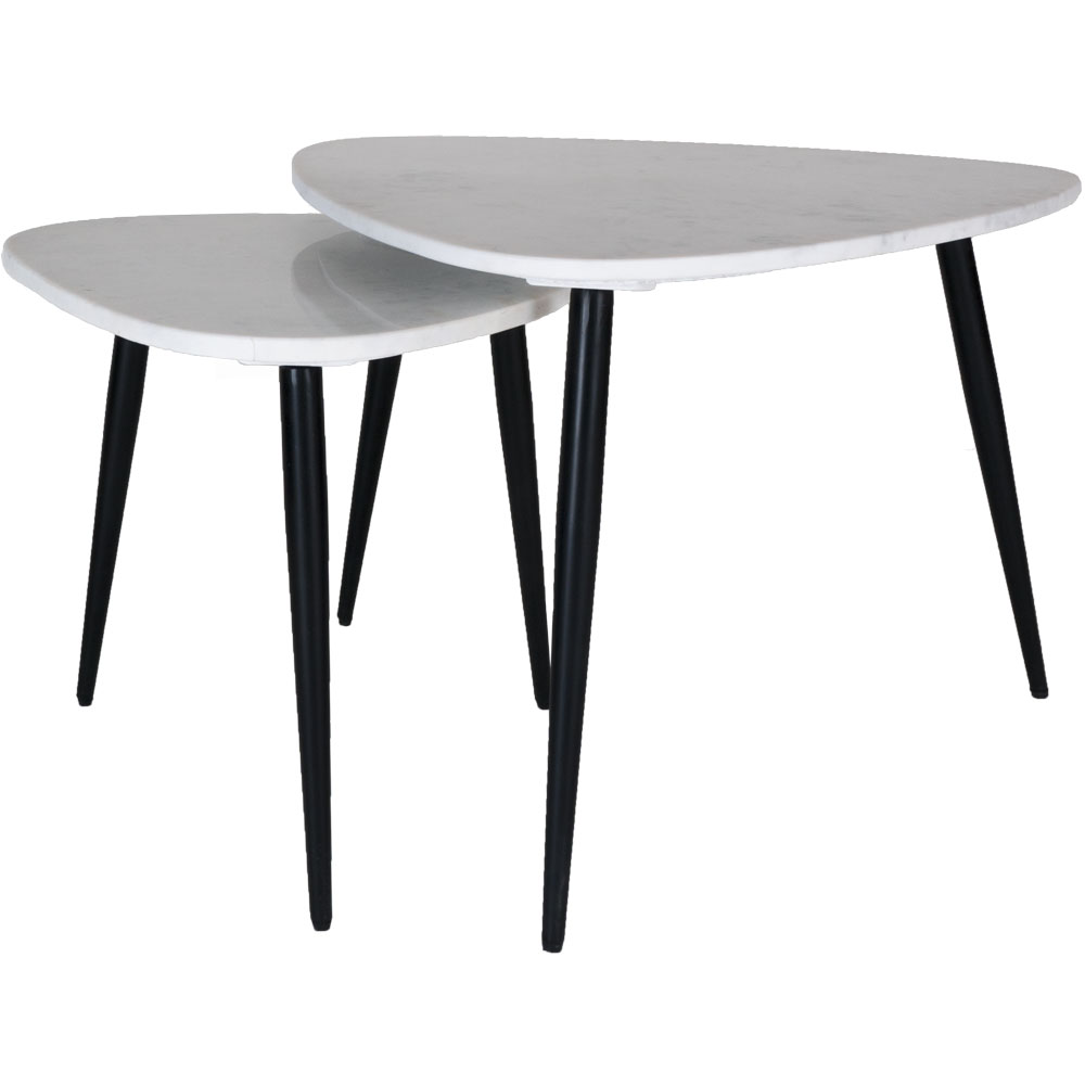 Salontafel Milou – Marmer – Set van 2 Groot