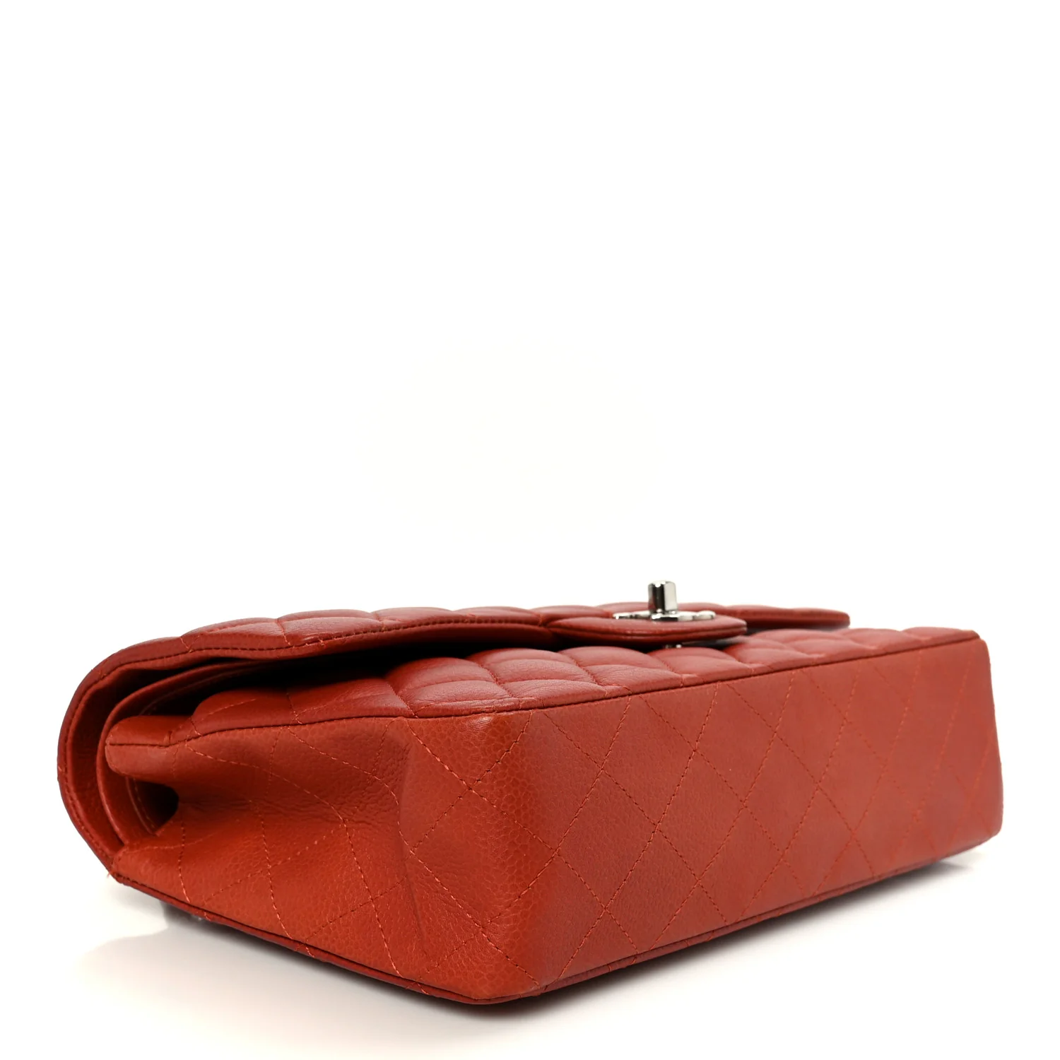 Caviar Quilted Medium Double Flap Red - Top Club