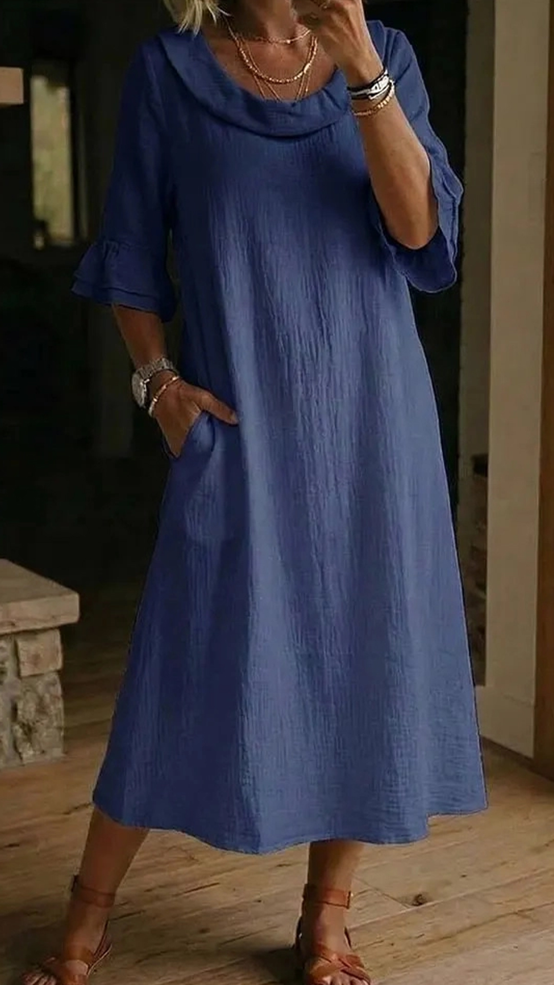 New Arrivals🔥Women's Neck Ruffle Casual Dress - Nordfashionstorm - Women's Clothing, Fashion for You - Nordfashionstorm.com