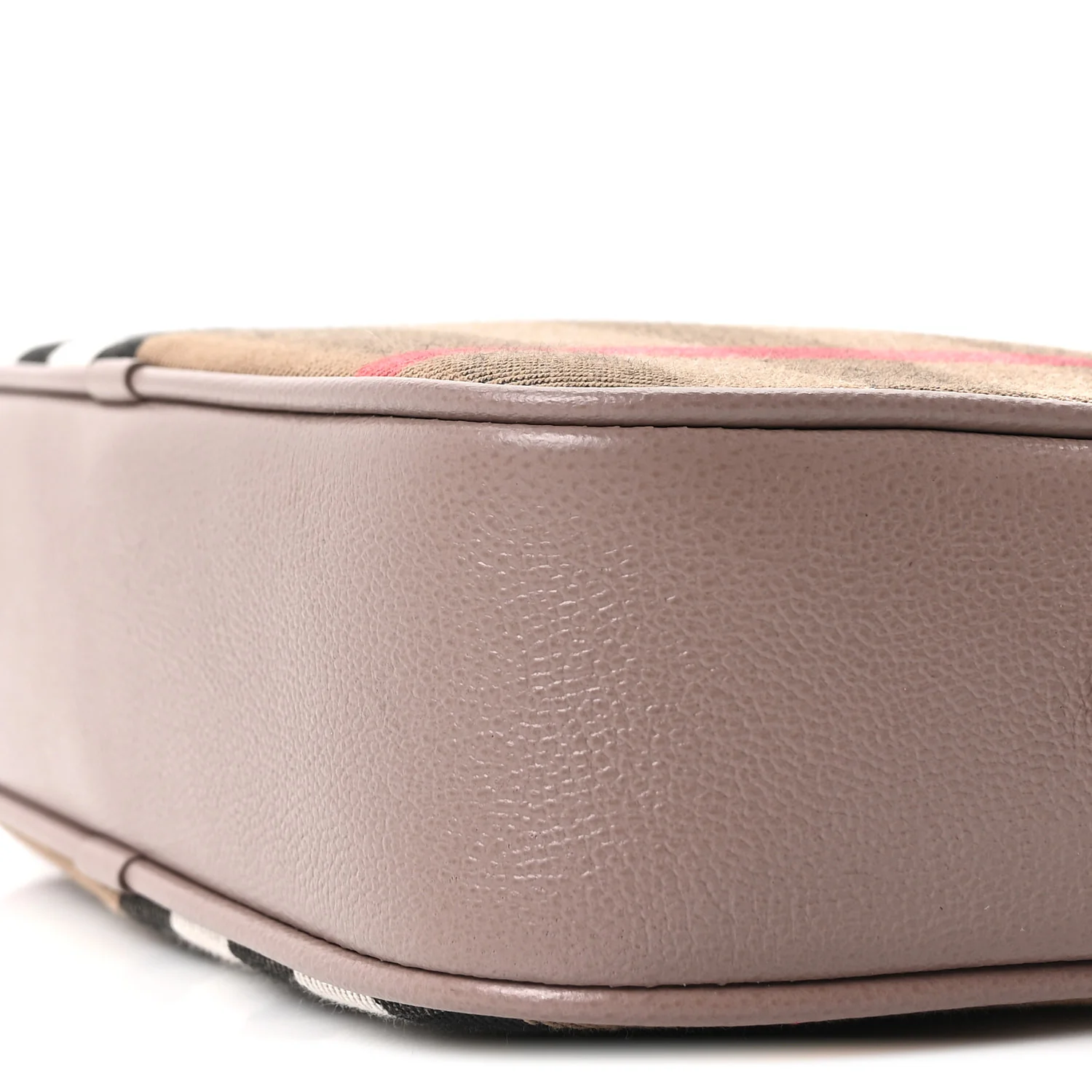 Calfskin House Check Large Camera Bag Grey Mink - Top Club