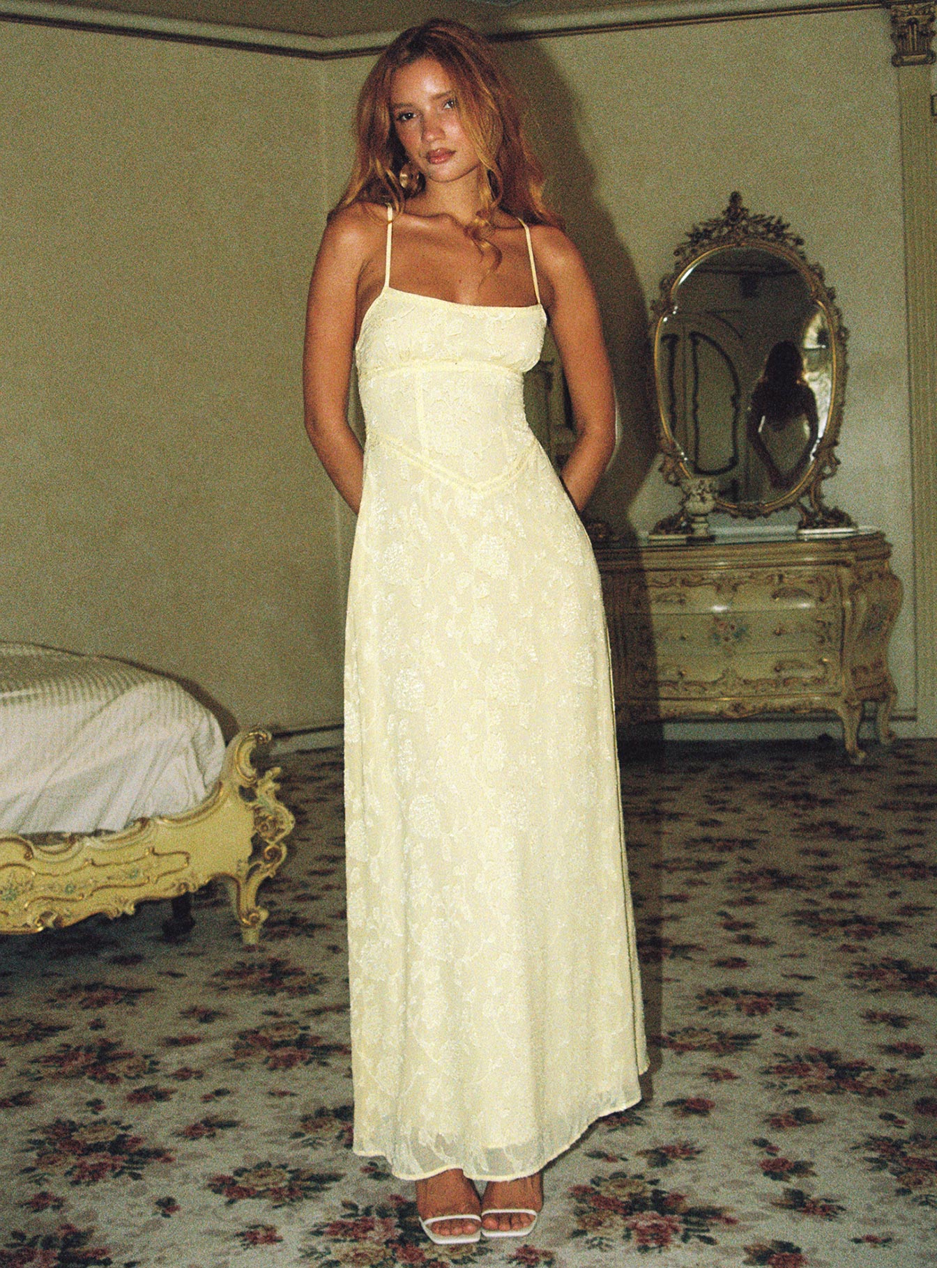 South Of France Maxi Dress Yellow Petite