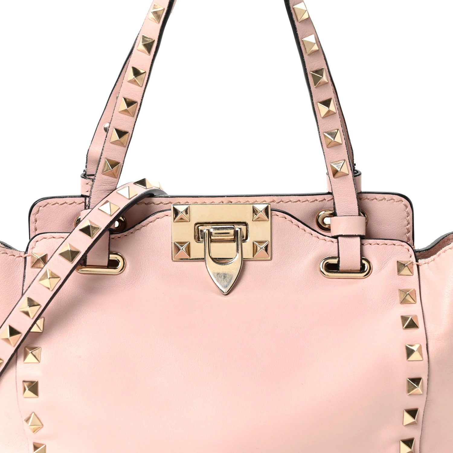 Vitello Mini Rockstud Tote Water Rose - Top Club
