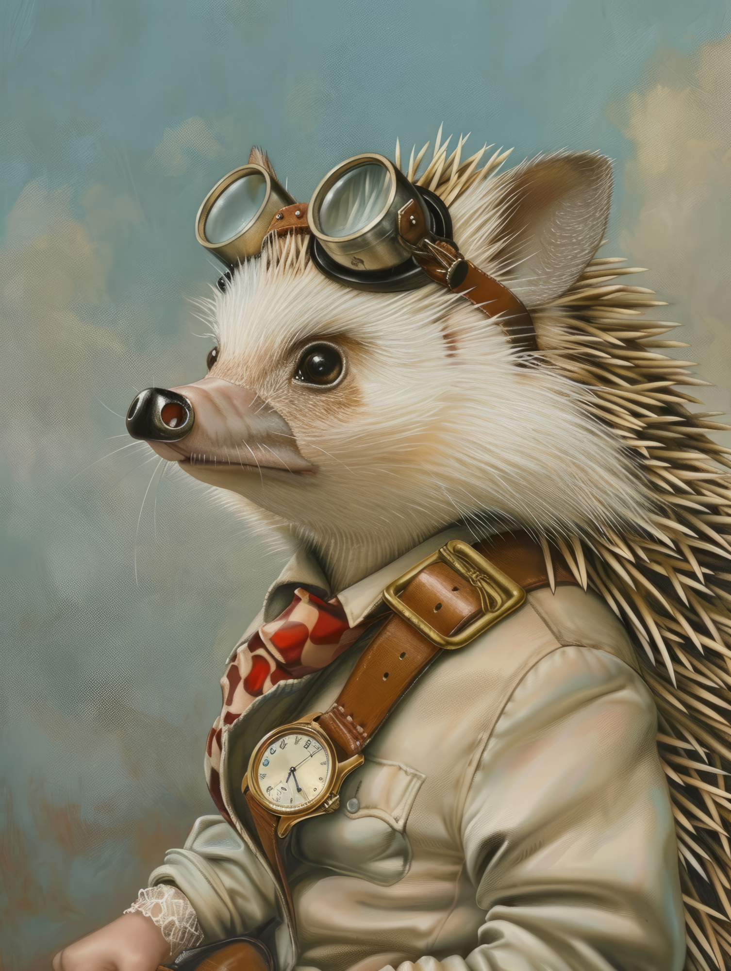 Canvas schilderij van een Egel 100x200 cm