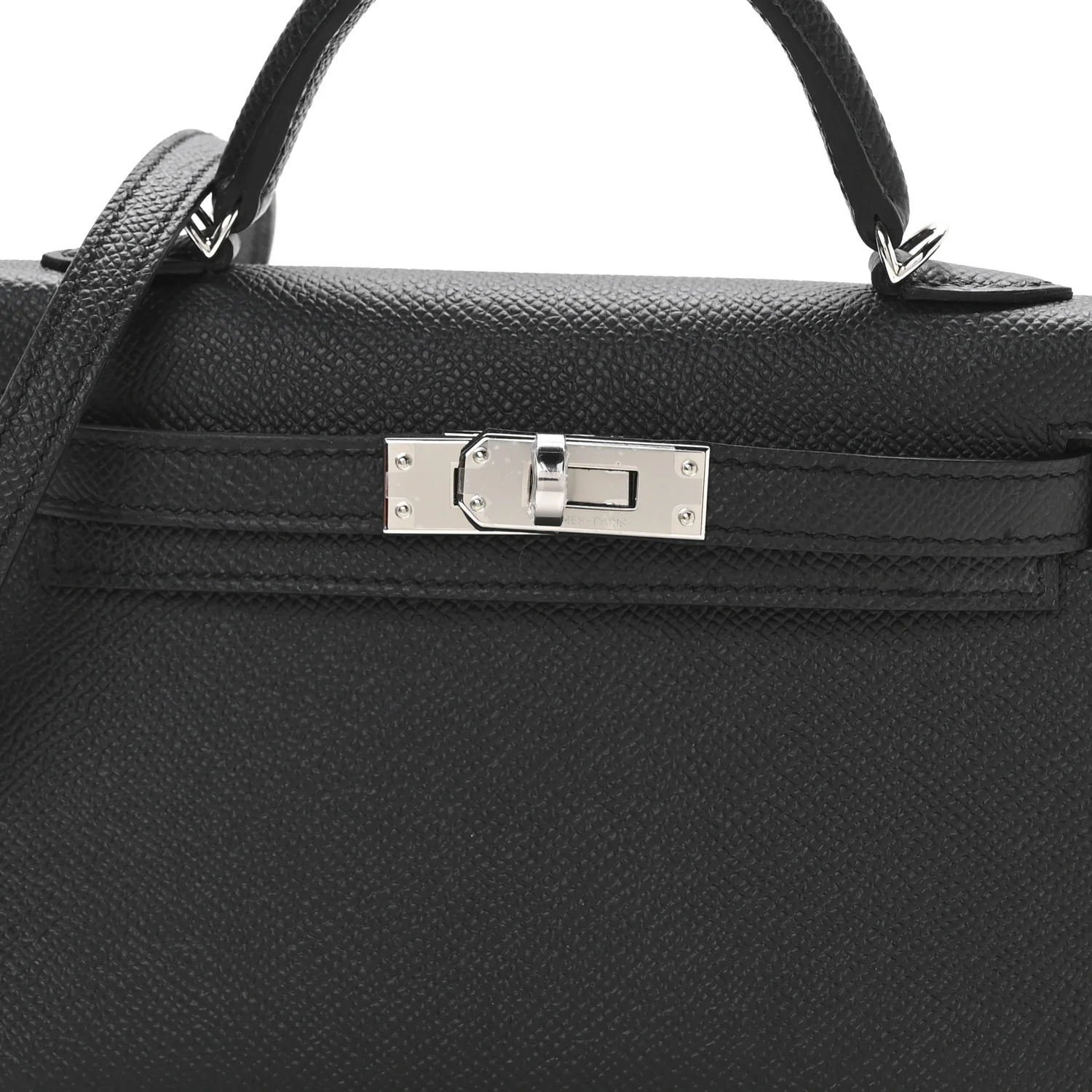 Epsom Mini Kelly Sellier 20 Black - Top Club