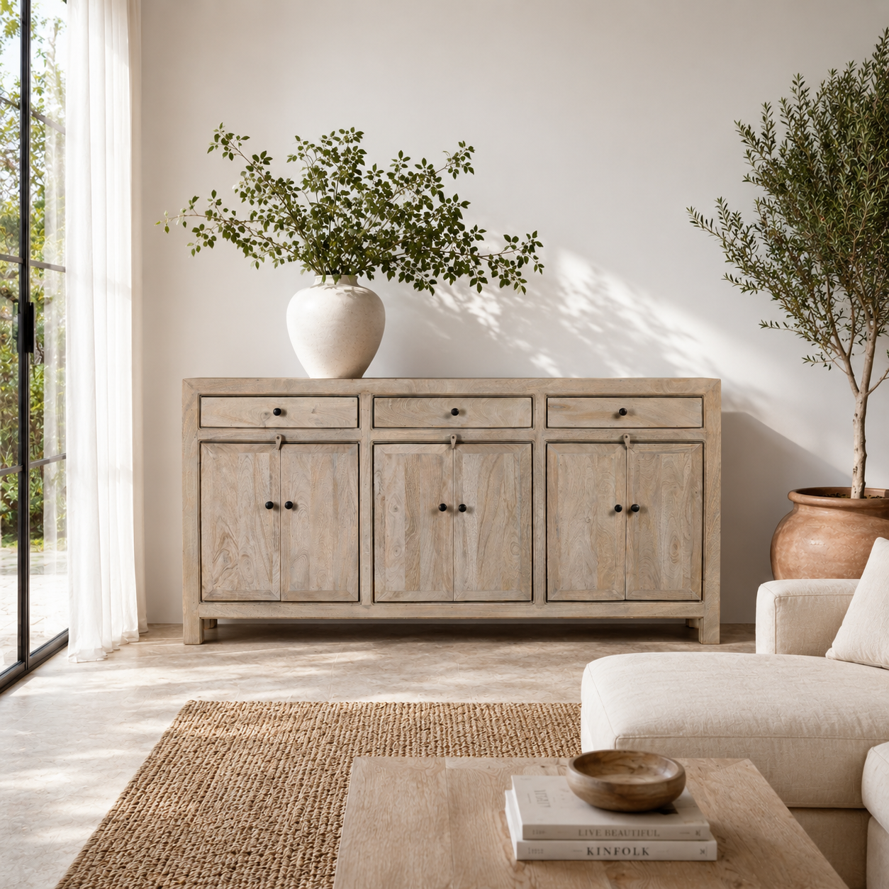 Fanish - Mangohouten Dressoir Mediterraan