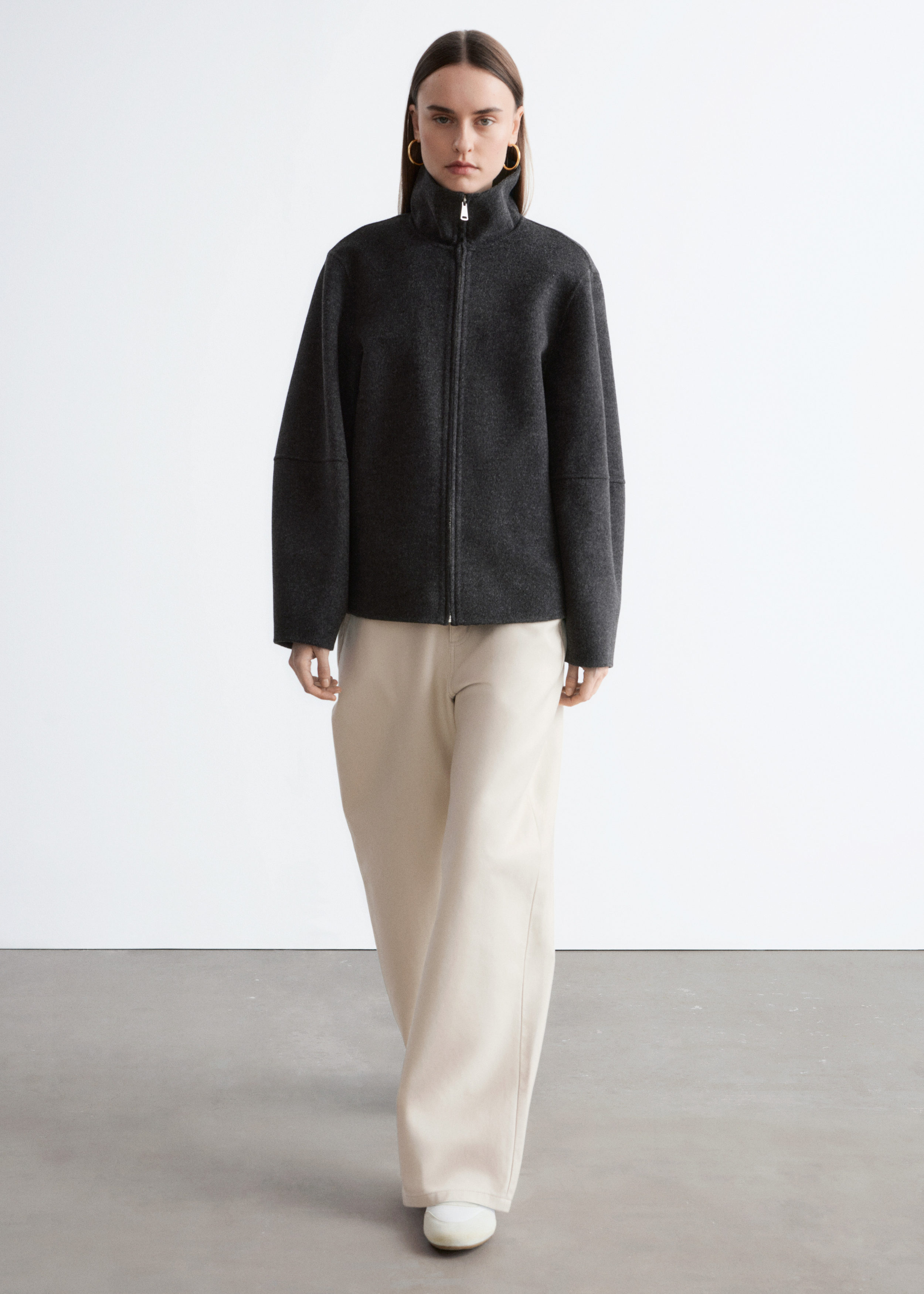 & Other Stories ZIP-UP WOOL JACKET