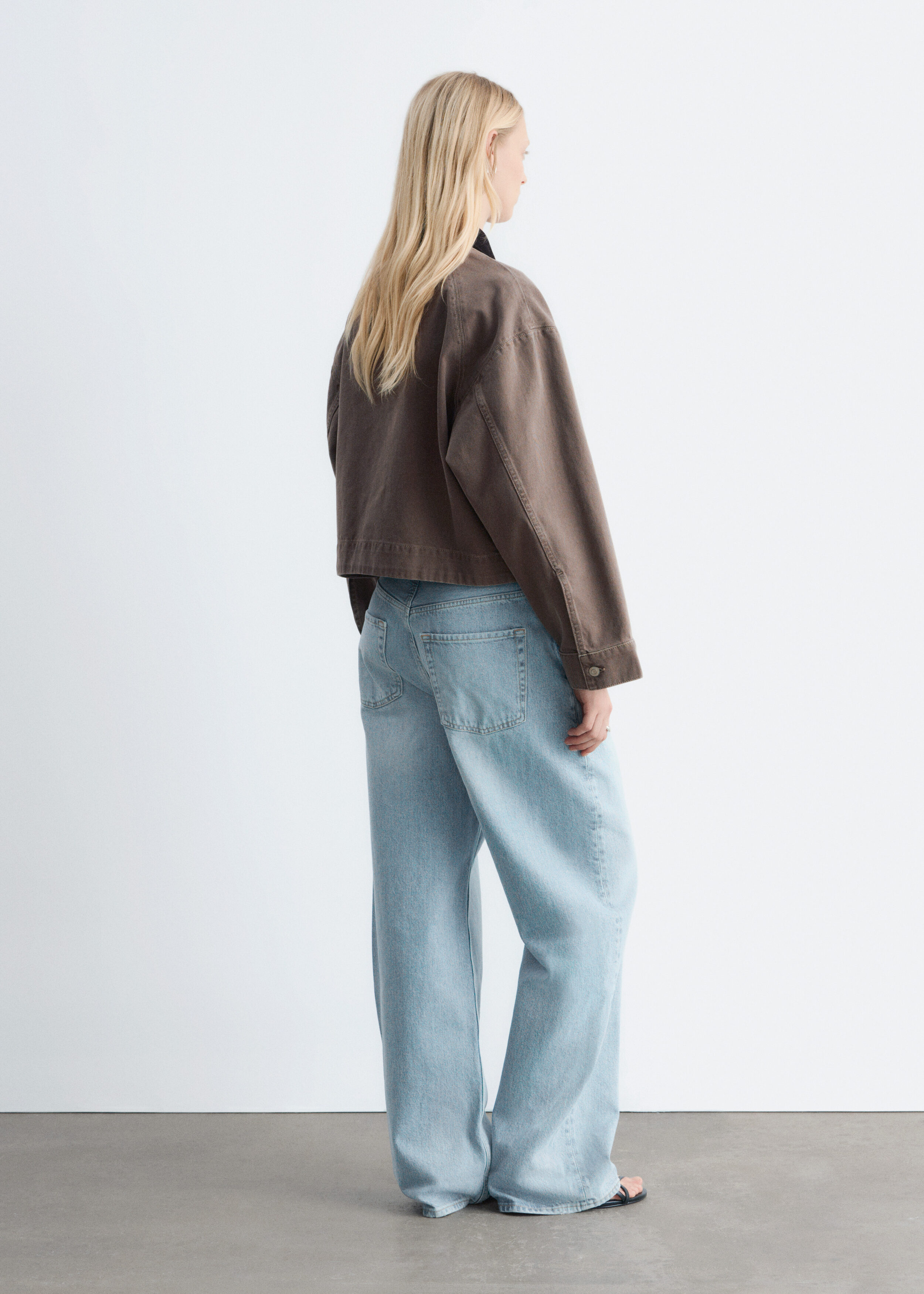 & Other Stories SHORT CORD-COLLAR DENIM JACKET