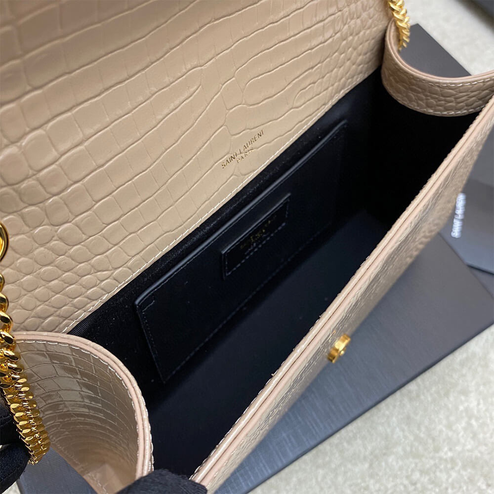 YSL kate medium tassel in crocodile-embossed leather - Top Club