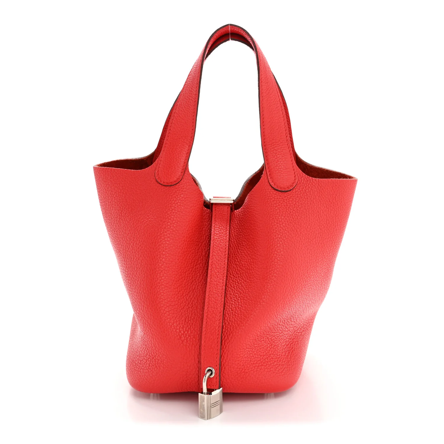 Taurillon Clemence Picotin Lock 18 PM Rouge de Coeur - Top Club