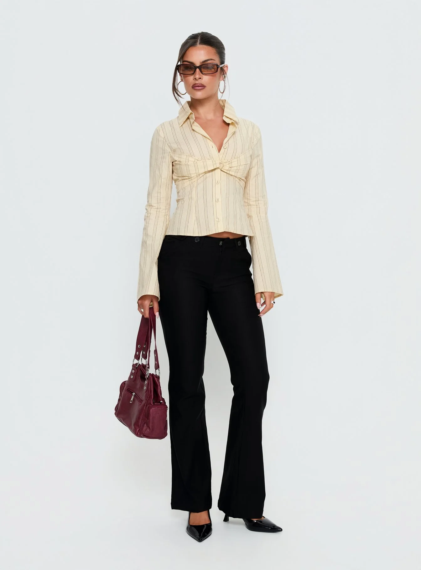 Dariana Flare Pants Black