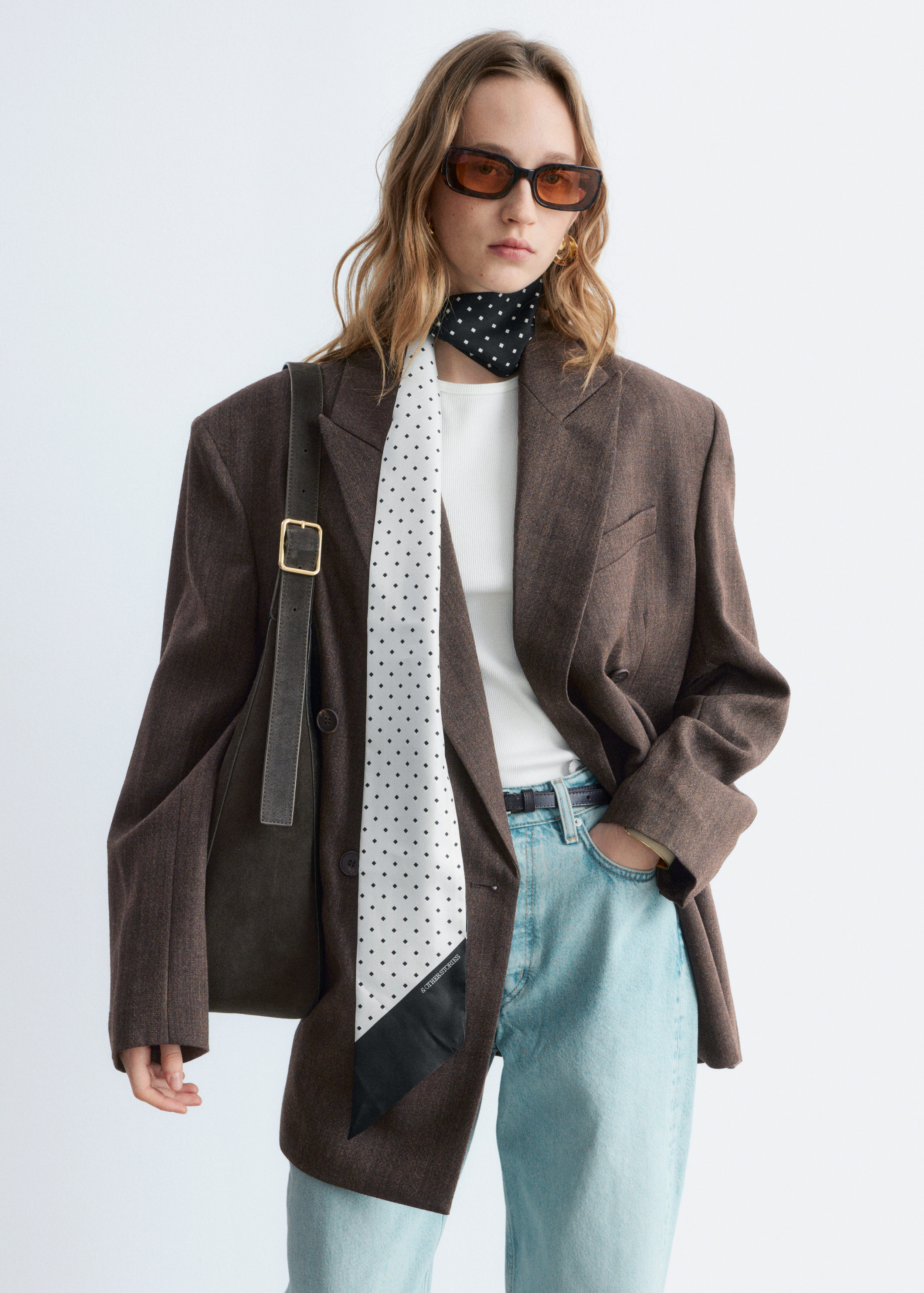 & Other Stories DOUBLE-BREASTED WOOL BLAZER