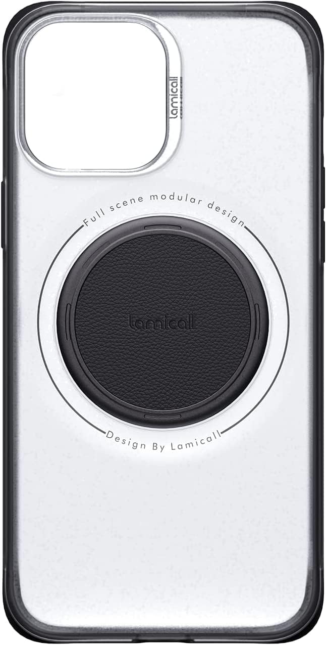 Lamicall All Lock Airbag Mobile Cell Phone Case for iPhone 14 Pro, Works with All Lock Mounts - Clear, Frosted and Black
