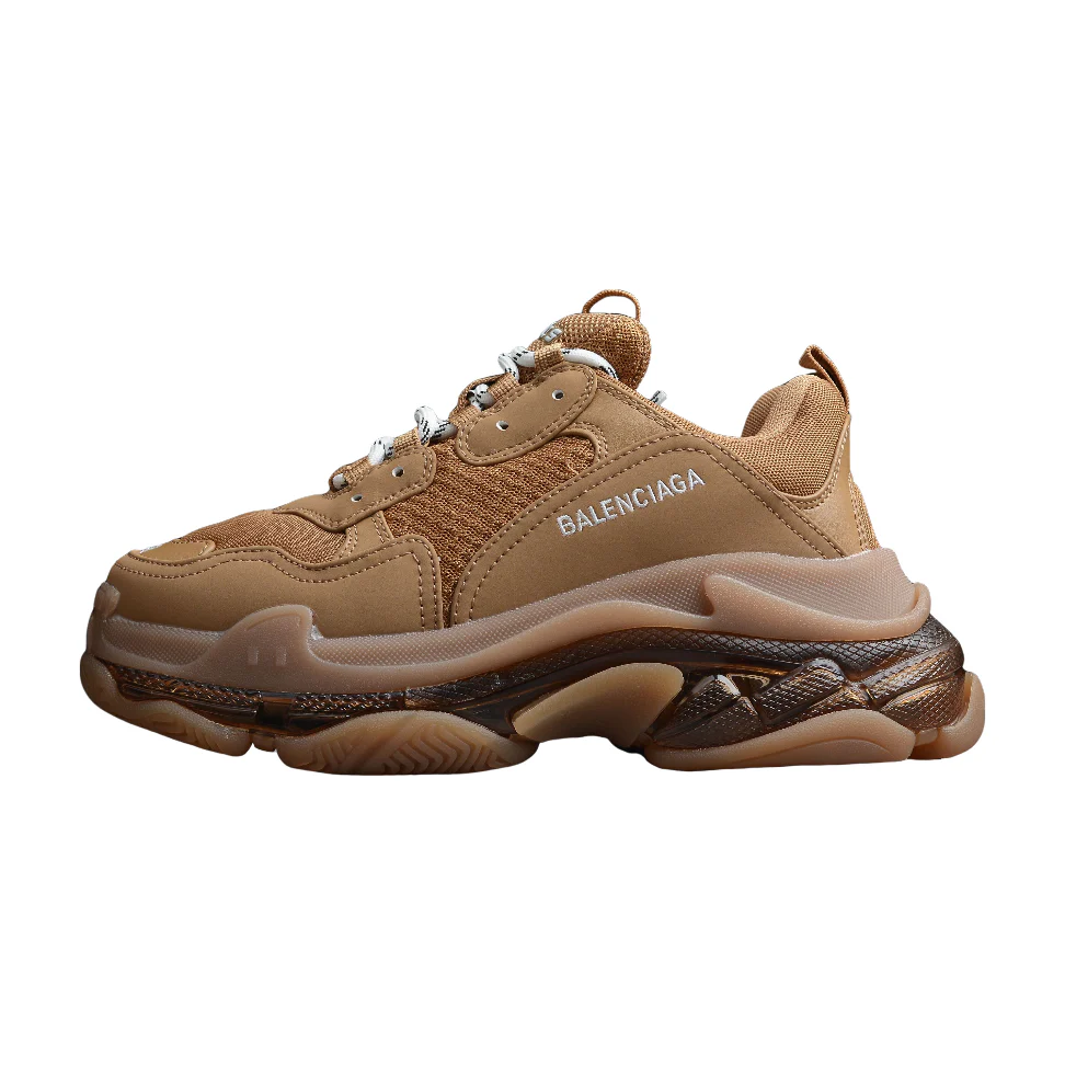 BALENCIAGA TRIPLE S CLEAR SOLE x BROWN - Sneaker Replica Workshop