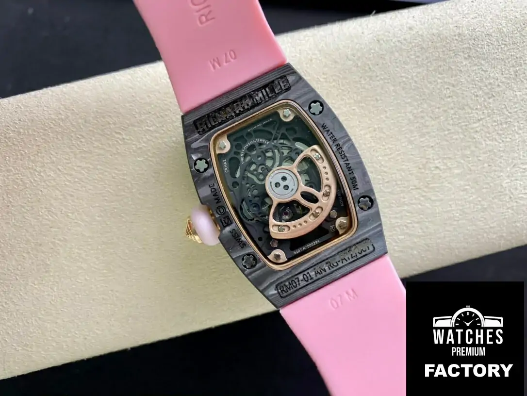 Richard Mille RM-07 Bon Bon RM Factory Pink Rubber Strap