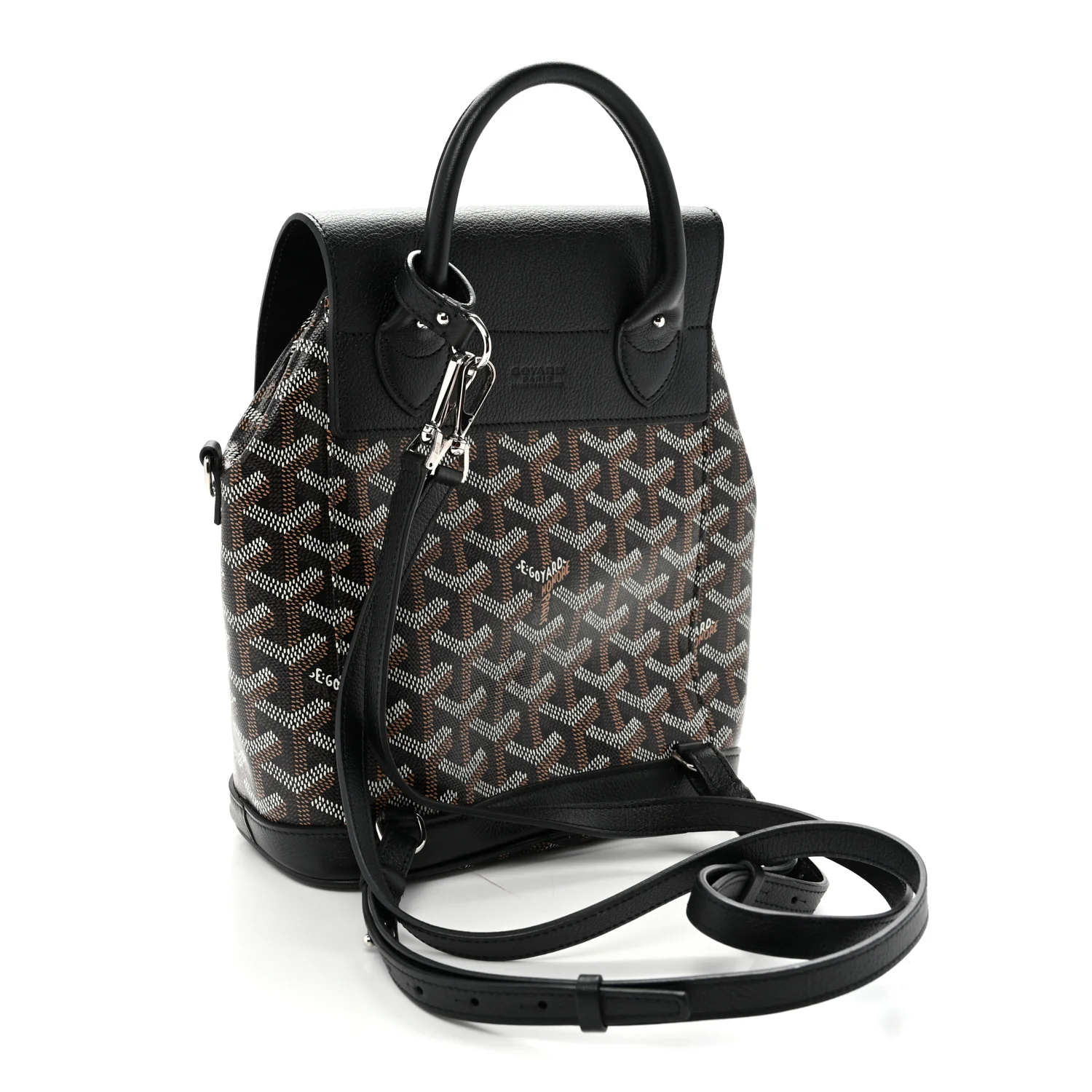 Goyardine Calfskin Mini Alpin Backpack Black - Top Club